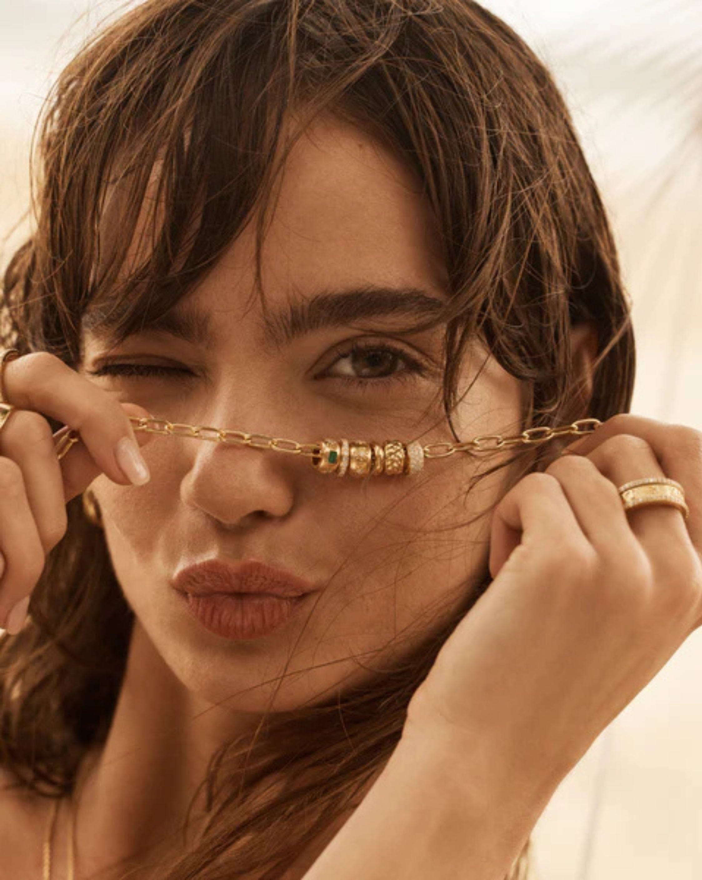 By Charlotte 18k Gold Vermeil Find Stillness Petal Charm