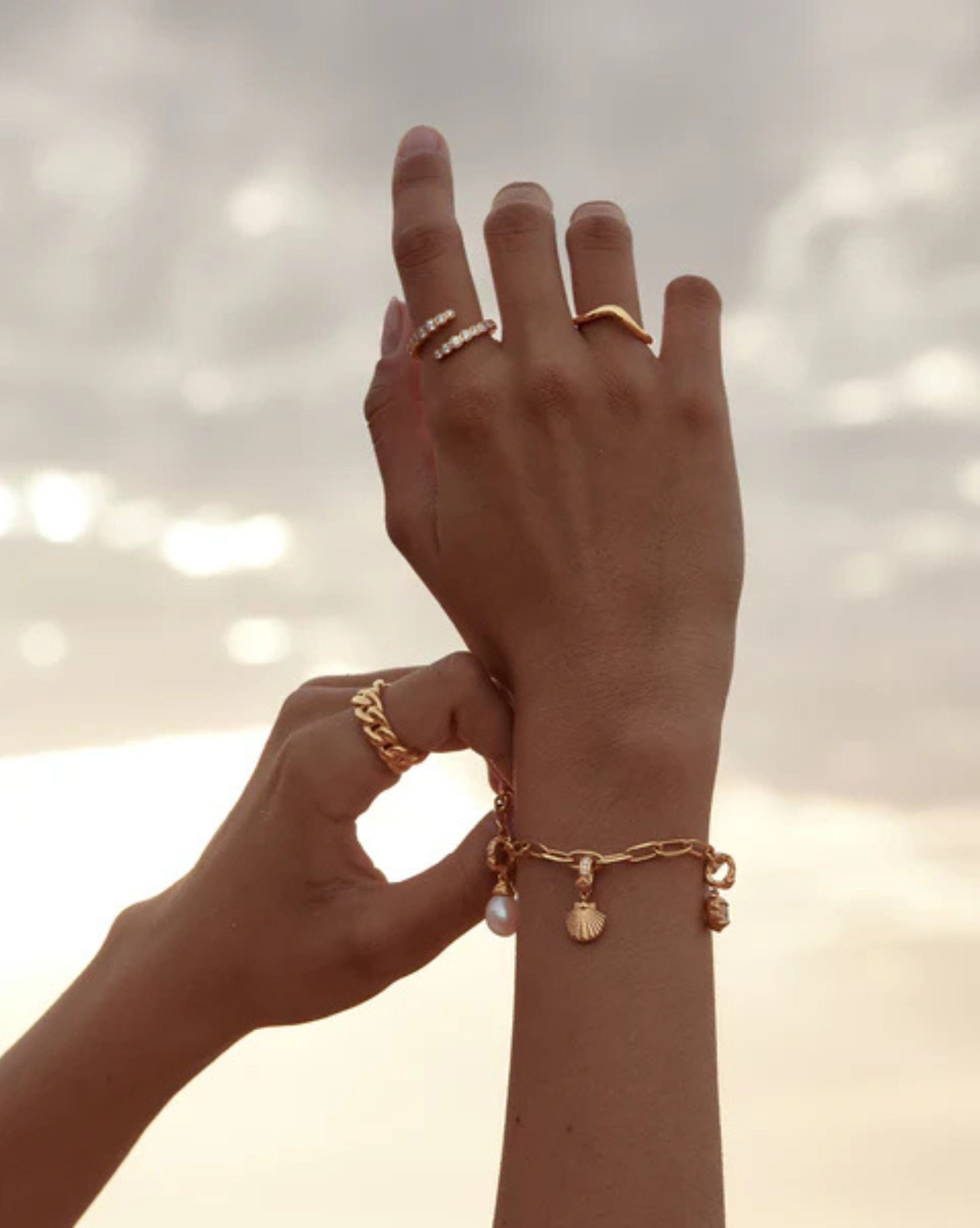 By Charlotte 18k Gold Vermeil Flow of Life Ring