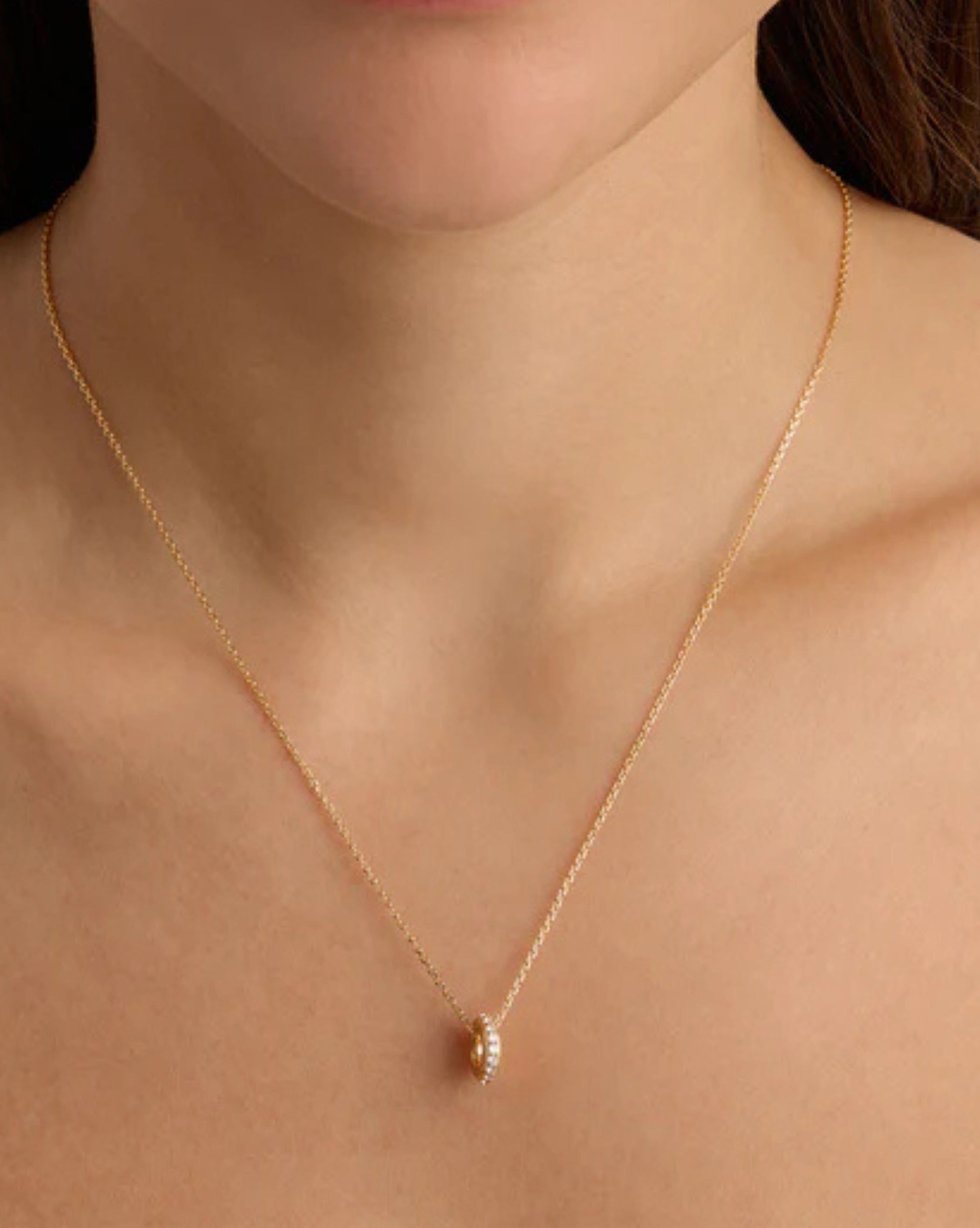 By Charlotte 18k Gold Vermeil Halo Petal Charm