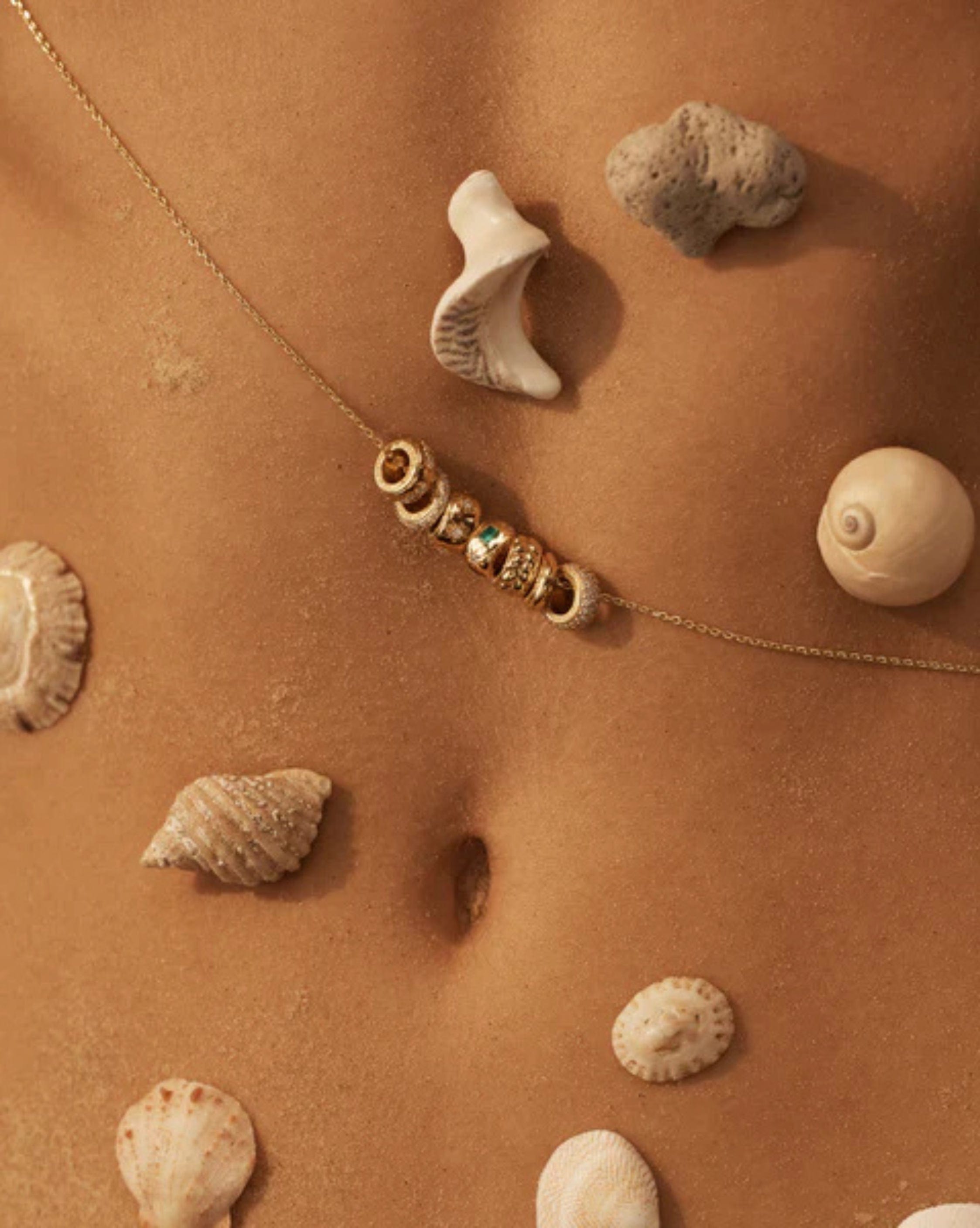 By Charlotte 18k Gold Vermeil Halo Petal Charm