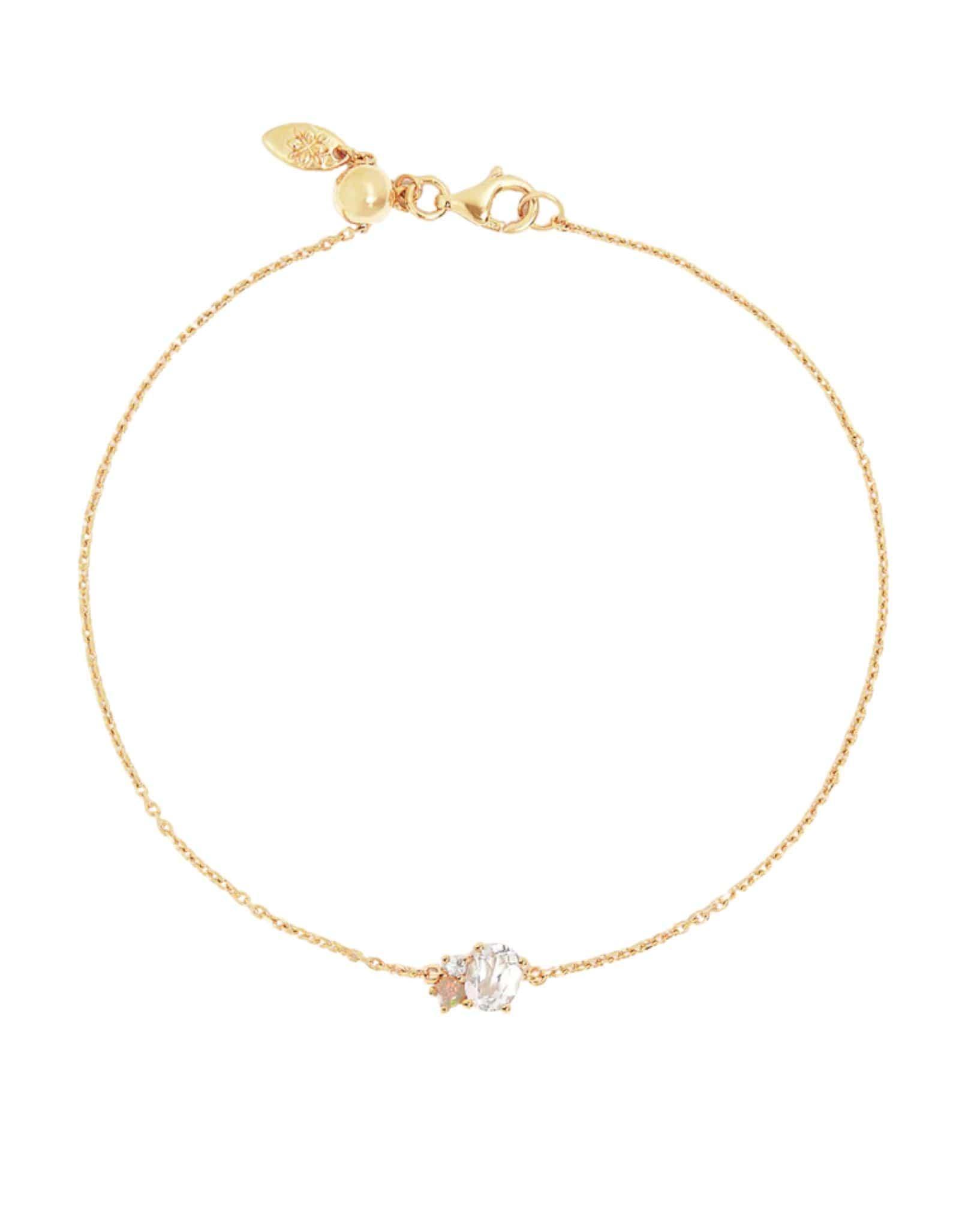 By Charlotte 18K Gold Vermeil Kindred Bracelet - April