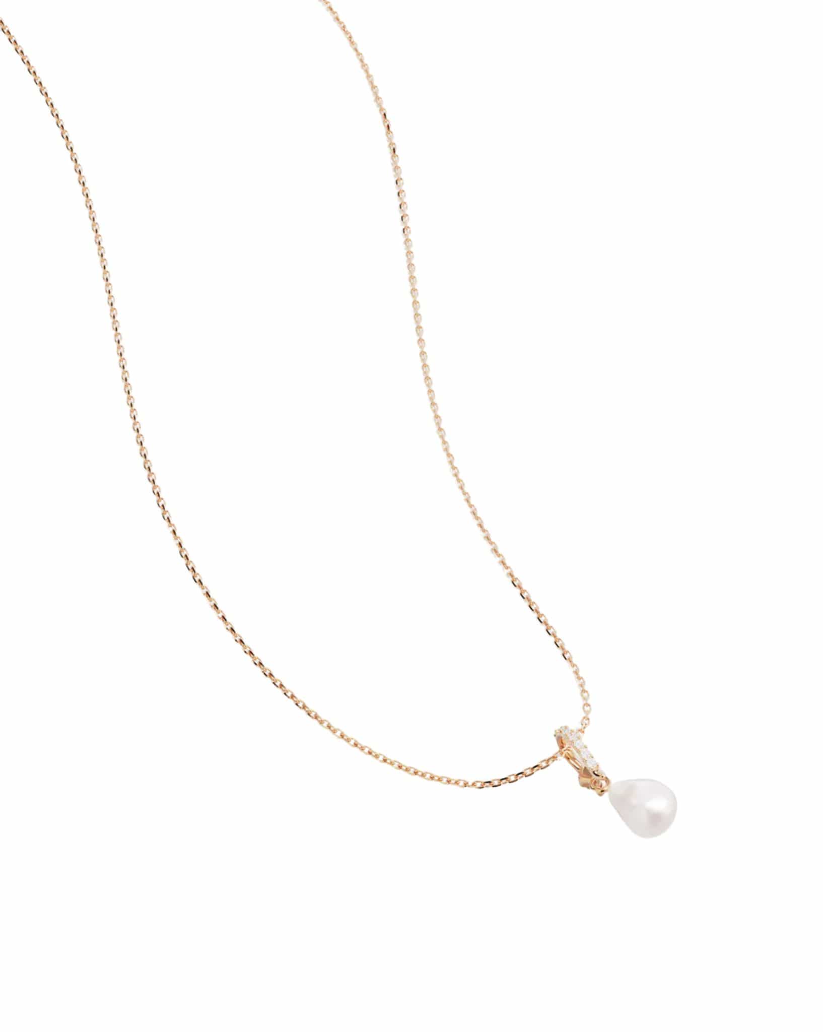 By Charlotte 18k Gold Vermeil - Love With Grace Lab-Grown Diamond Pearl Necklace