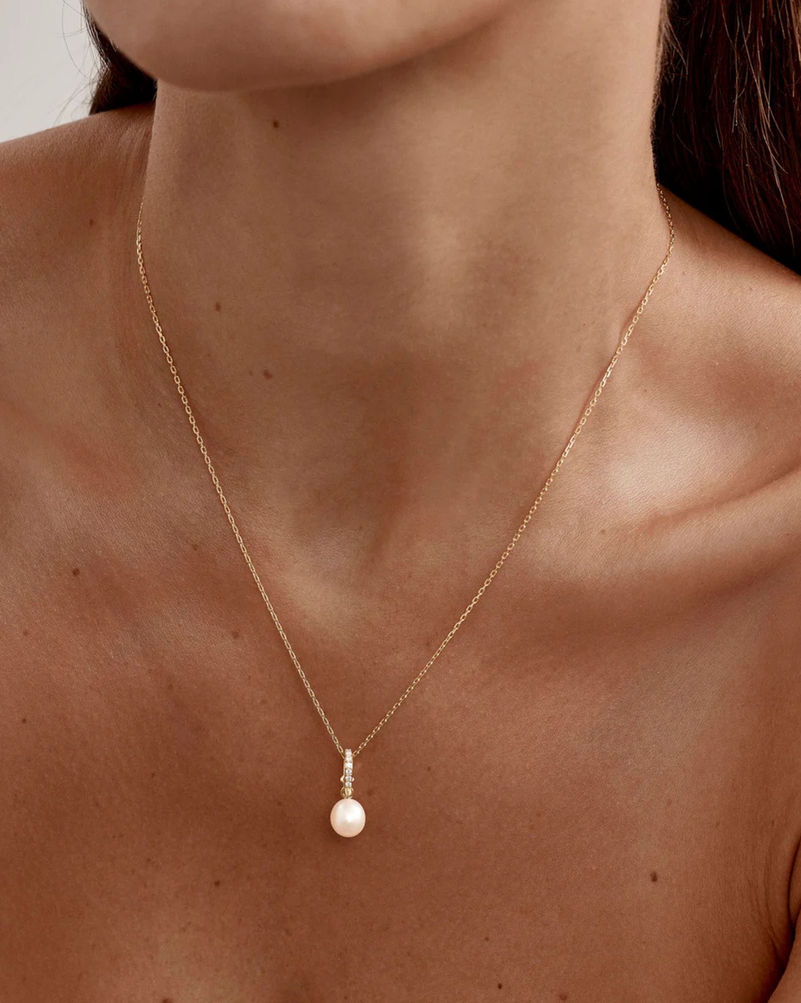 By Charlotte 18k Gold Vermeil - Love With Grace Lab-Grown Diamond Pearl Necklace