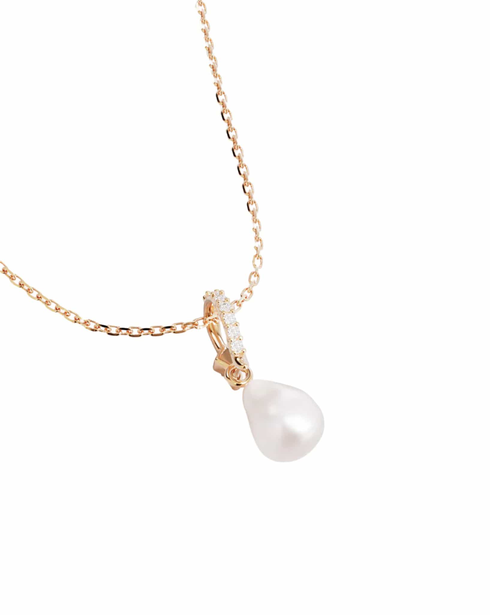 By Charlotte 18k Gold Vermeil - Love With Grace Lab-Grown Diamond Pearl Necklace