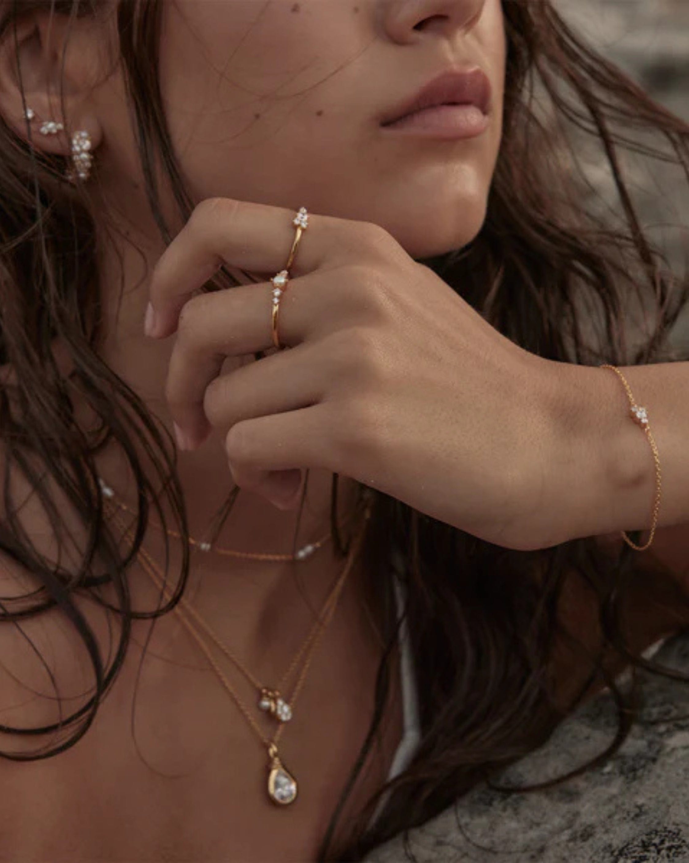 By Charlotte 18k Gold Vermeil Mist Ring