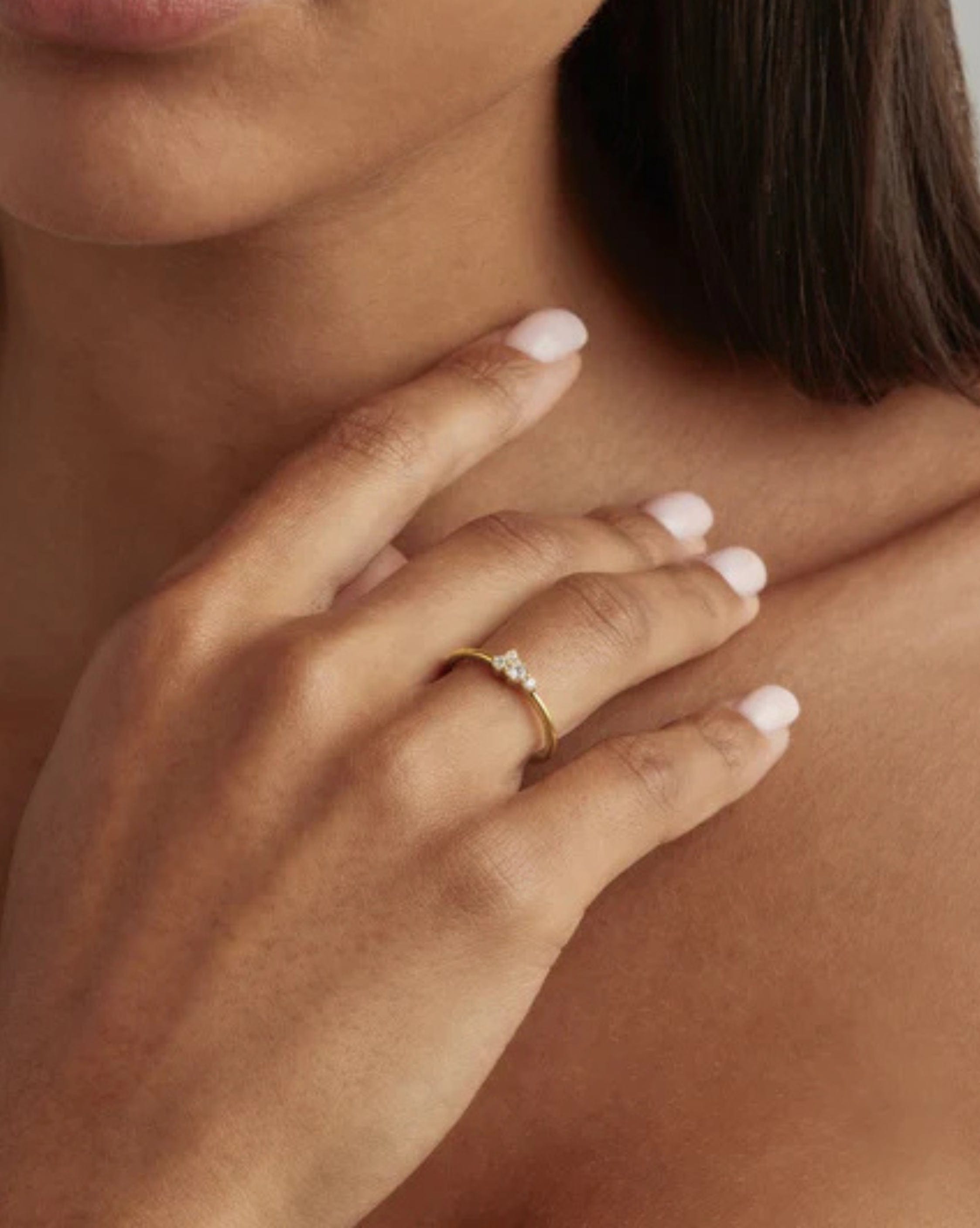 By Charlotte 18k Gold Vermeil Mist Ring