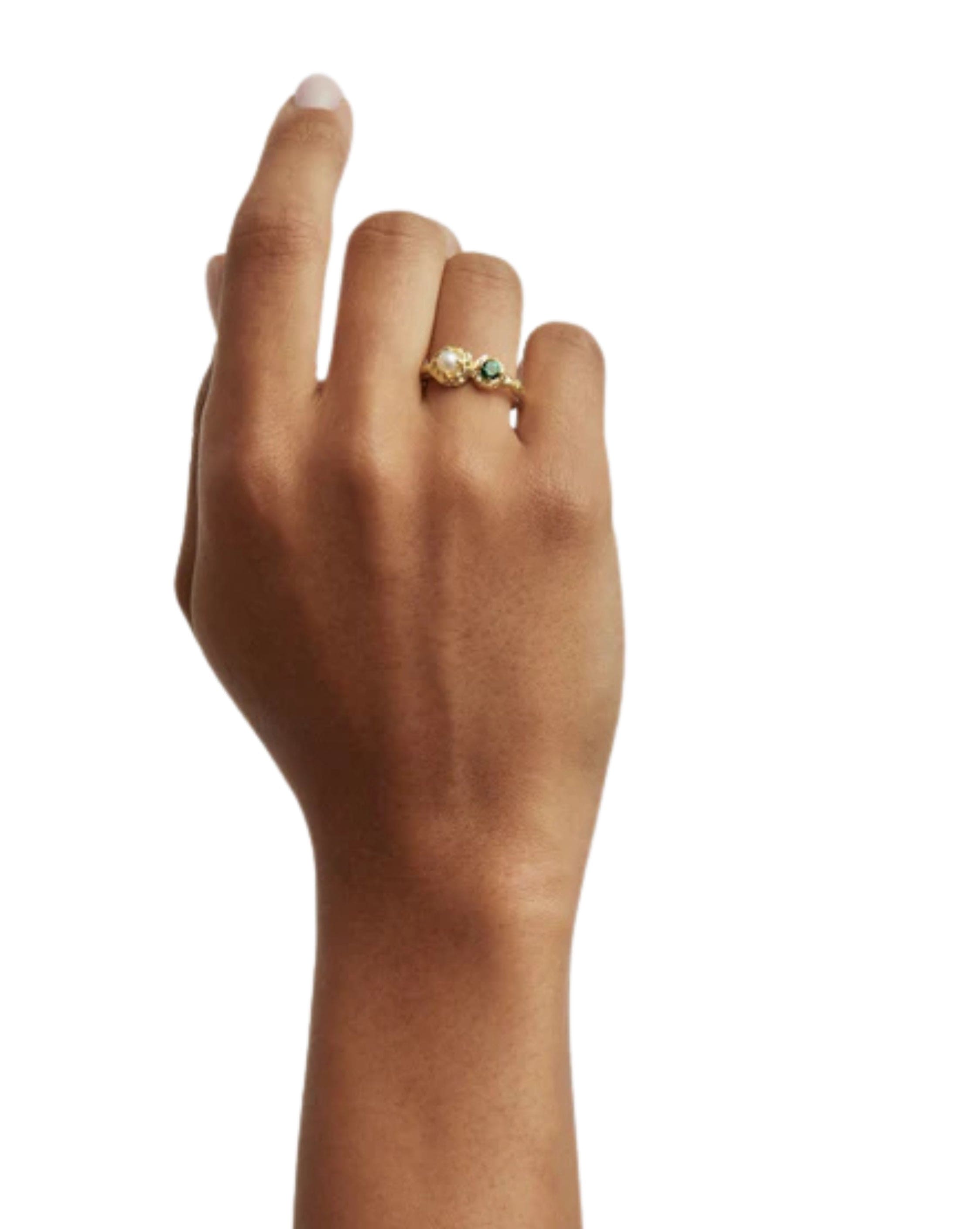 By Charlotte 18k Gold Vermeil Moonlit Tides Ring