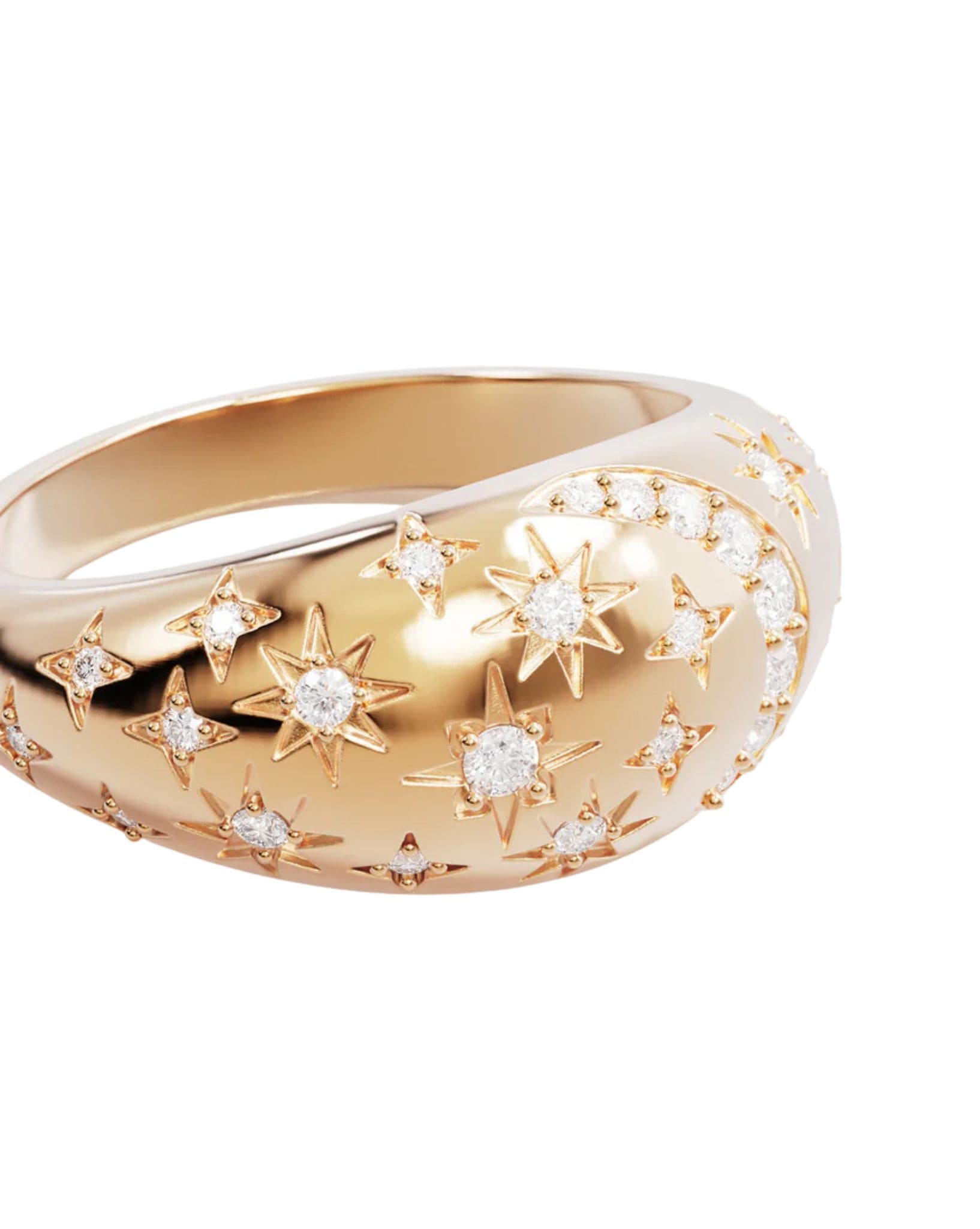 By Charlotte 18k Gold Vermeil - My Moon and Stars Ring