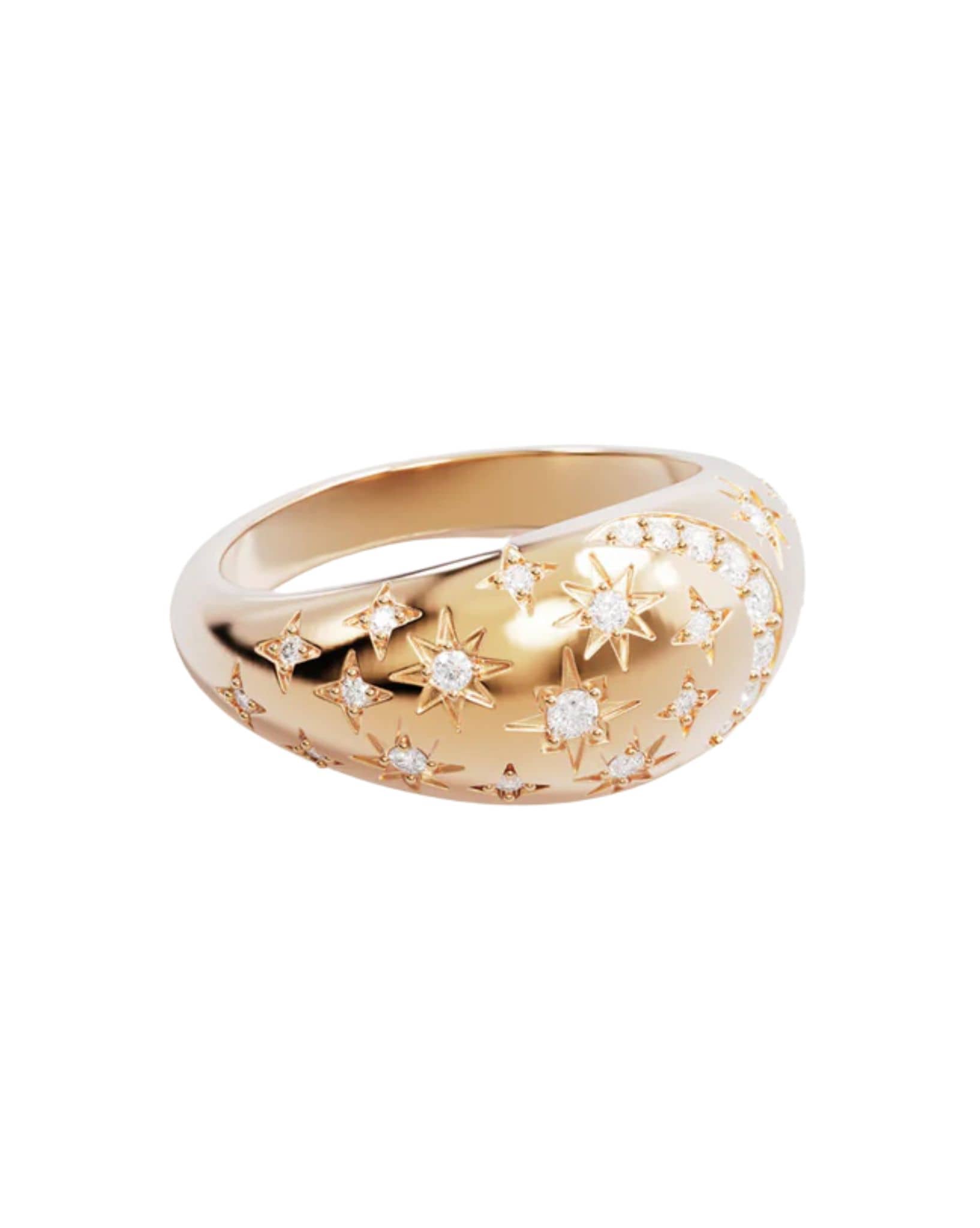 By Charlotte 18k Gold Vermeil - My Moon and Stars Ring