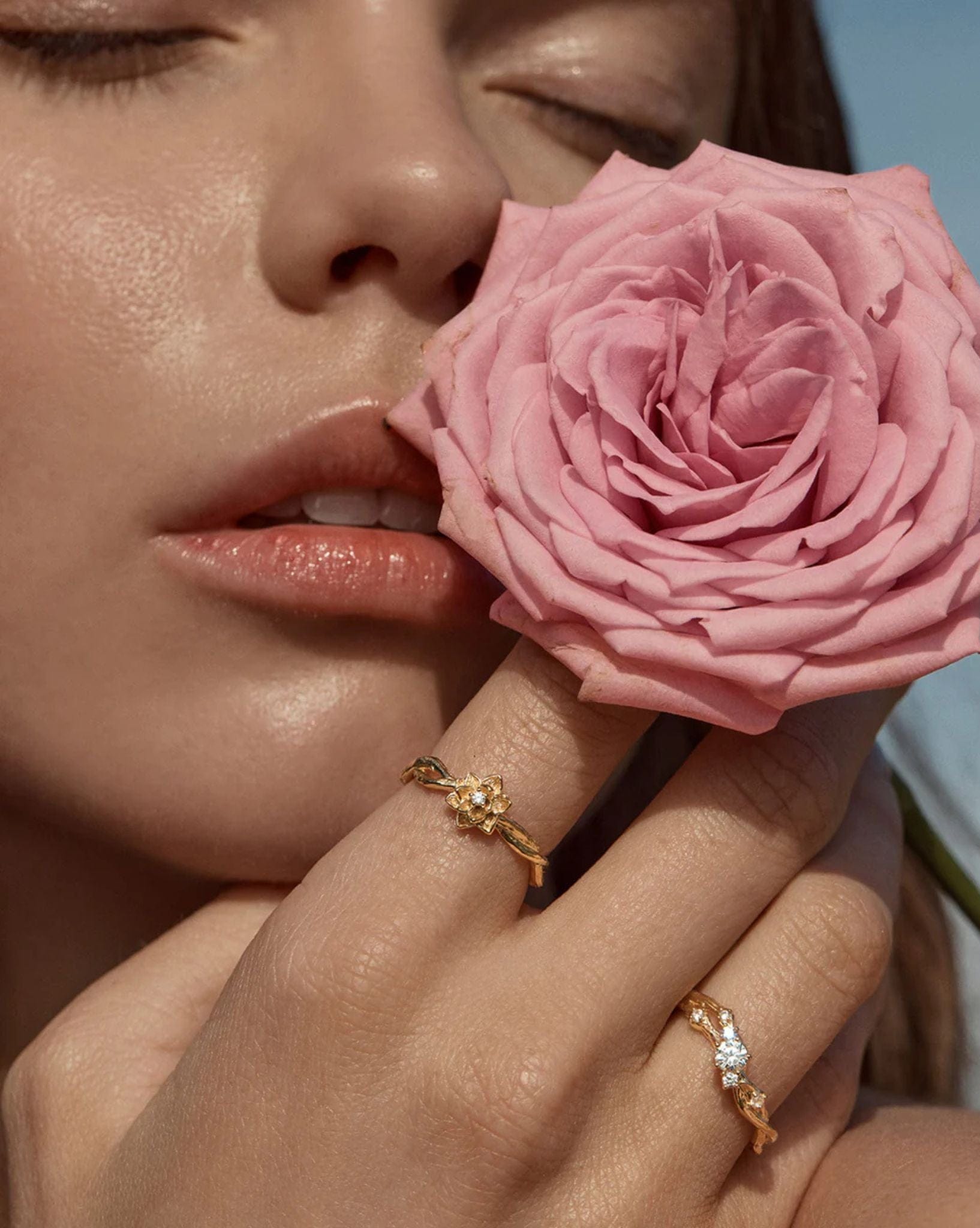 By Charlotte 18k Gold Vermeil No Rain, No Flowers Ring
