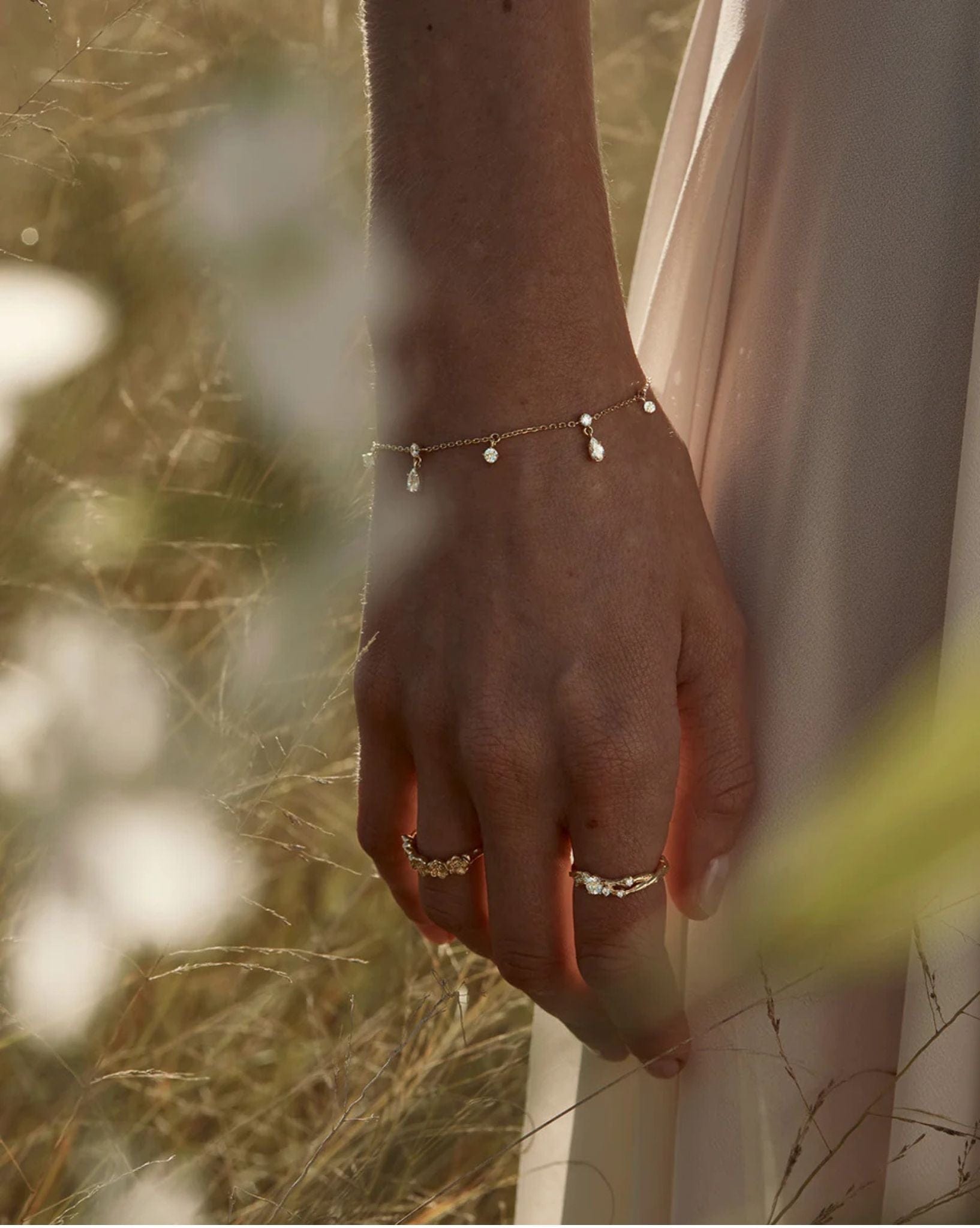 By Charlotte 18k Gold Vermeil No Rain, No Flowers Ring