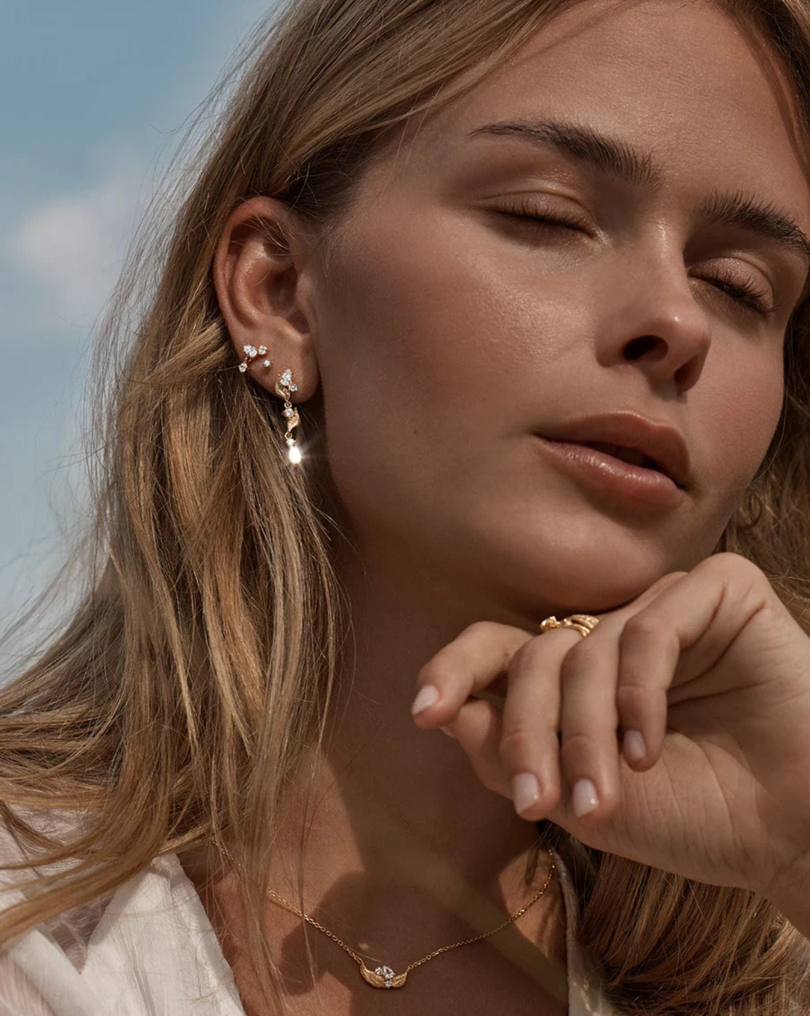 By Charlotte 18k Gold Vermeil Through the Seasons Drop Earrings