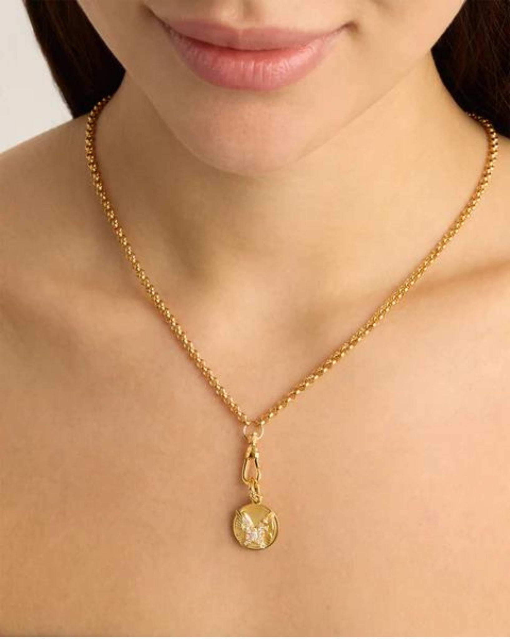 By Charlotte 18k Gold Vermeil Wanderlust Annex Pendant