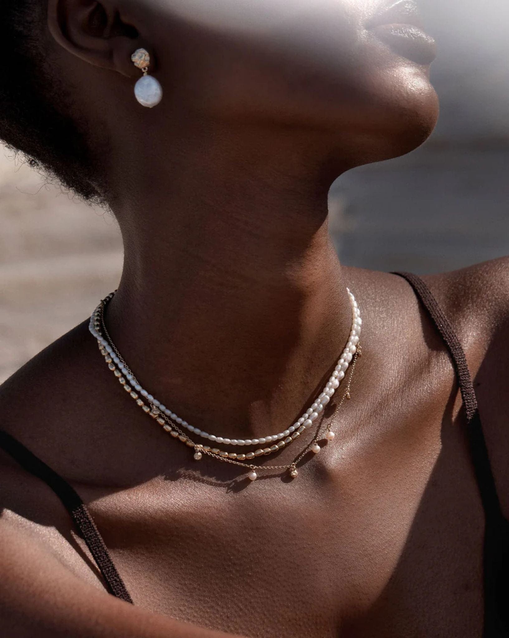 By Charlotte 18K Vermeil Endless Grace Pearl Drop Earrings