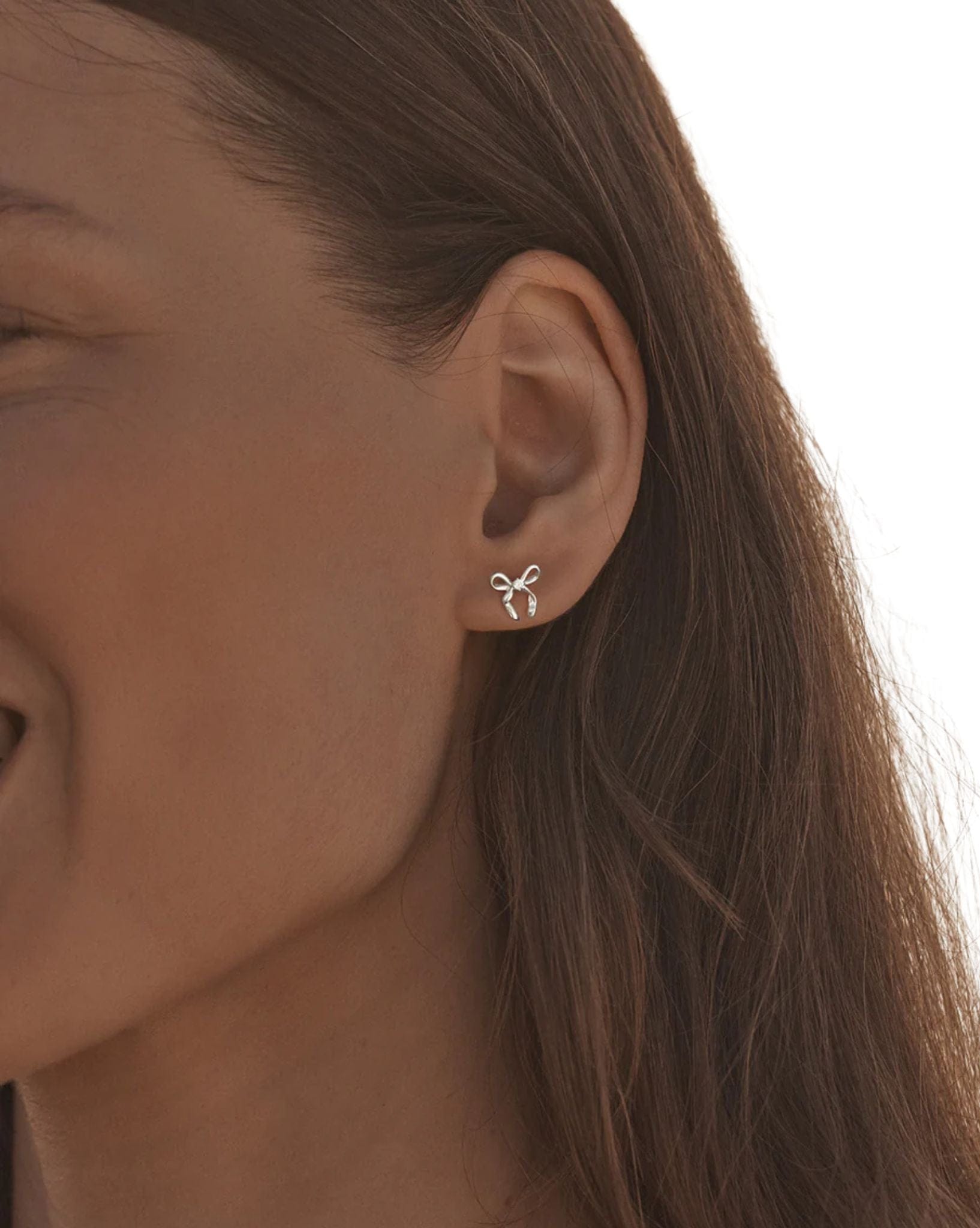 By Charlotte Forever More Bow Stud Earrings - Silver