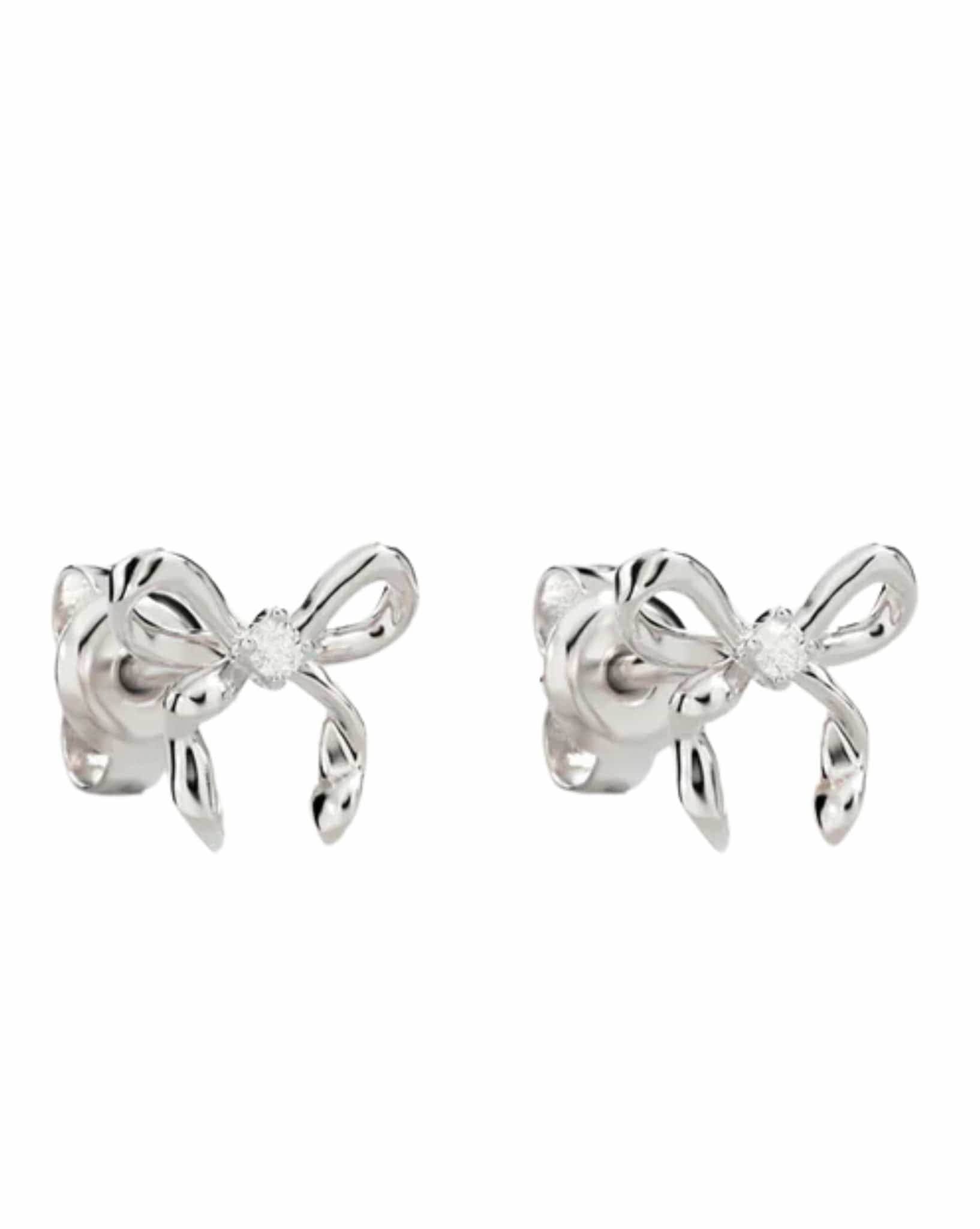 By Charlotte Forever More Bow Stud Earrings - Silver