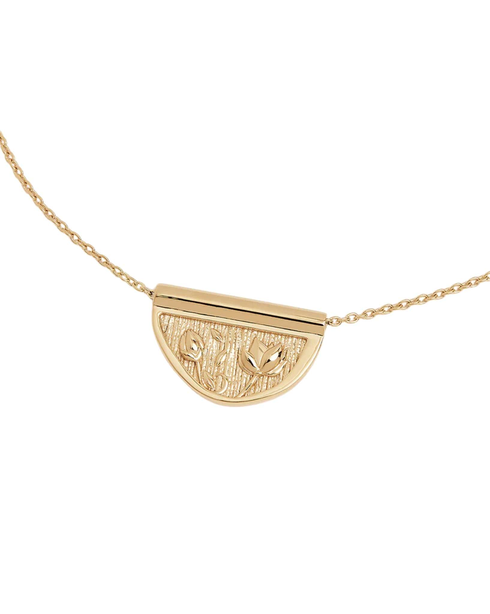 By Charlotte Gold Blooming Together Lotus Necklace