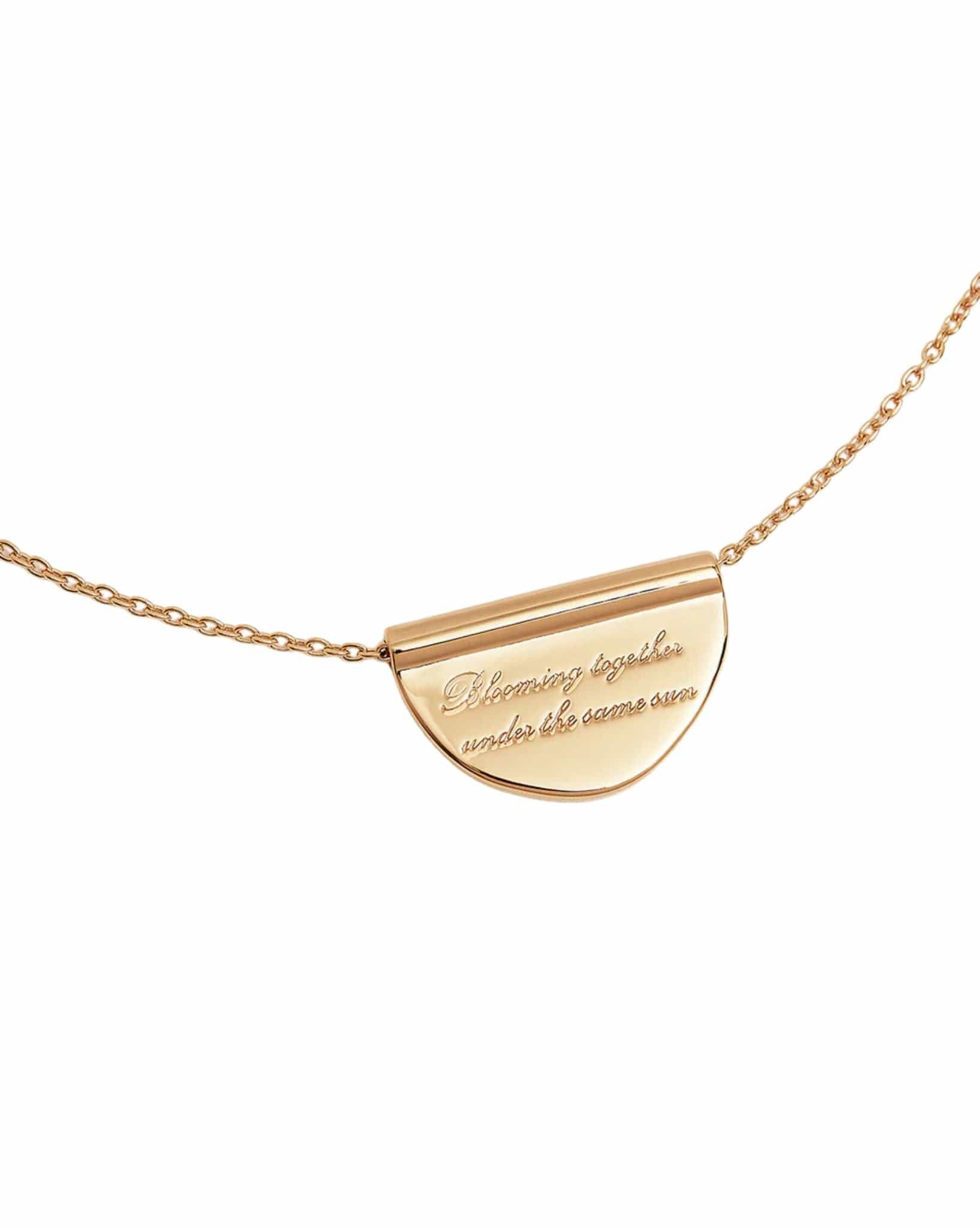 By Charlotte Gold Blooming Together Lotus Necklace