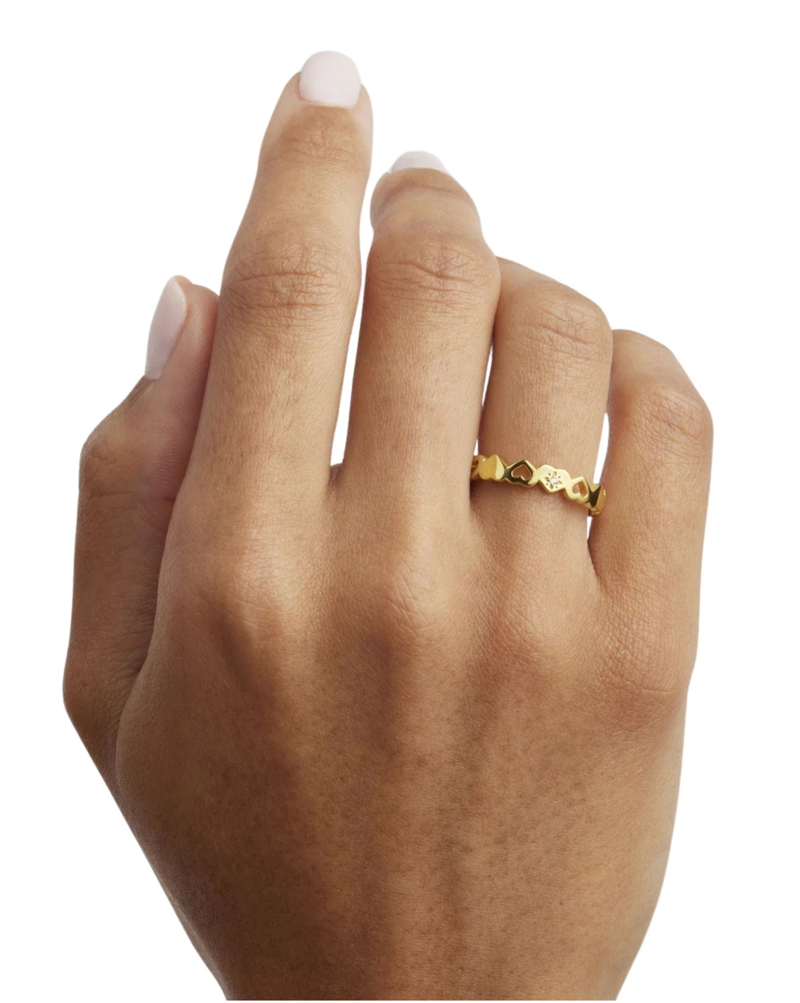 By Charlotte Gold Connected Hearts Ring