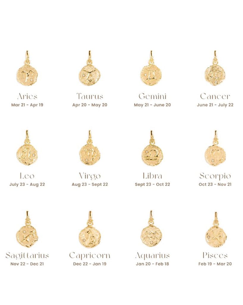 By Charlotte Gold Cosmic Love Zodiac Annex Link Pendant