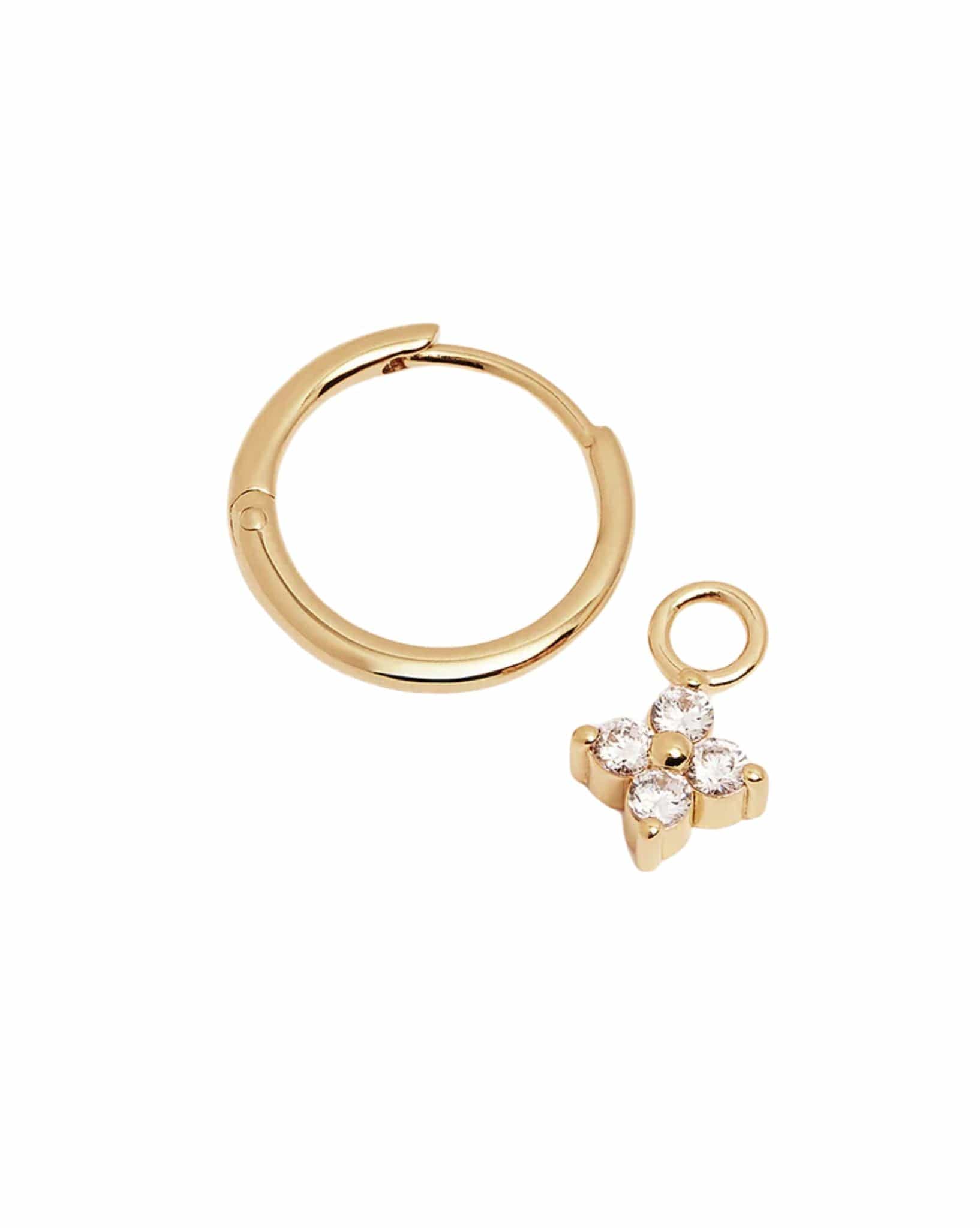By Charlotte Gold Crystal Bloom Hoops