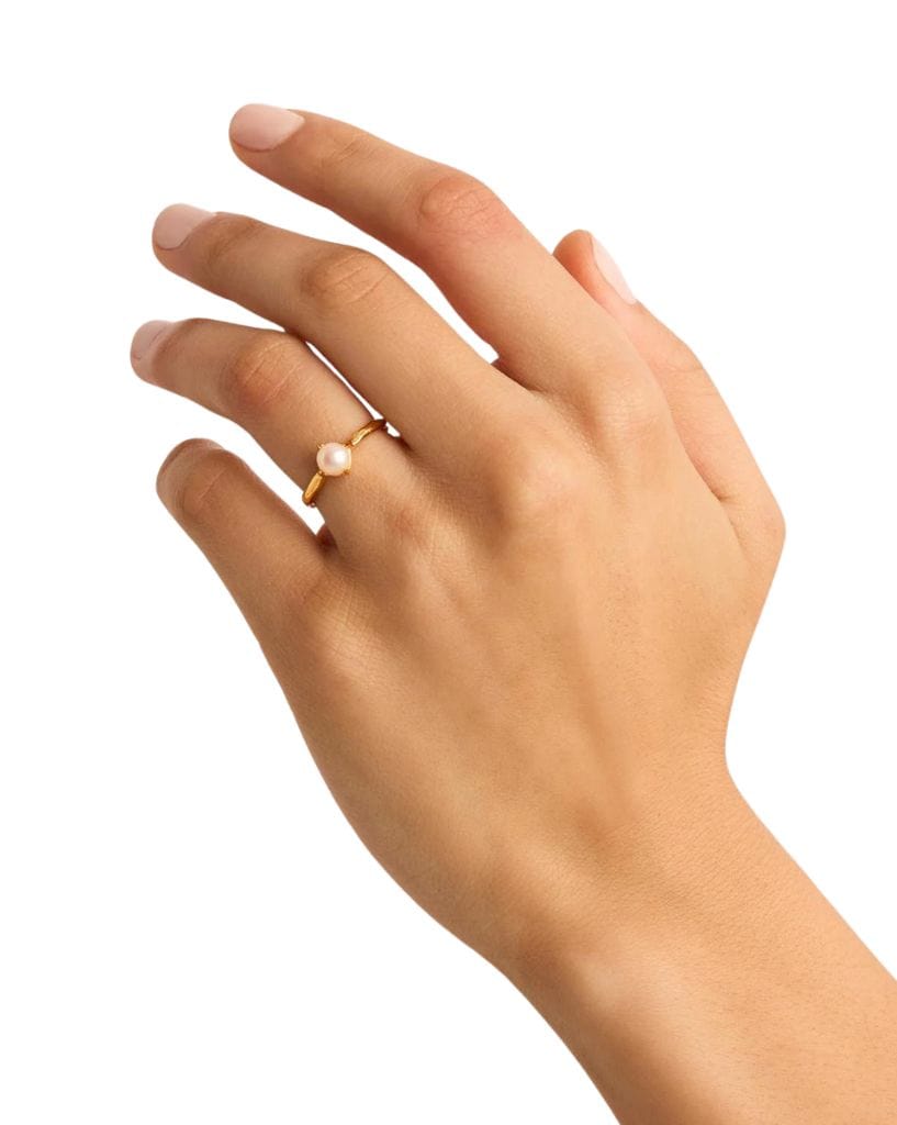 By Charlotte Gold Endless Grace Pearl Ring Size 5