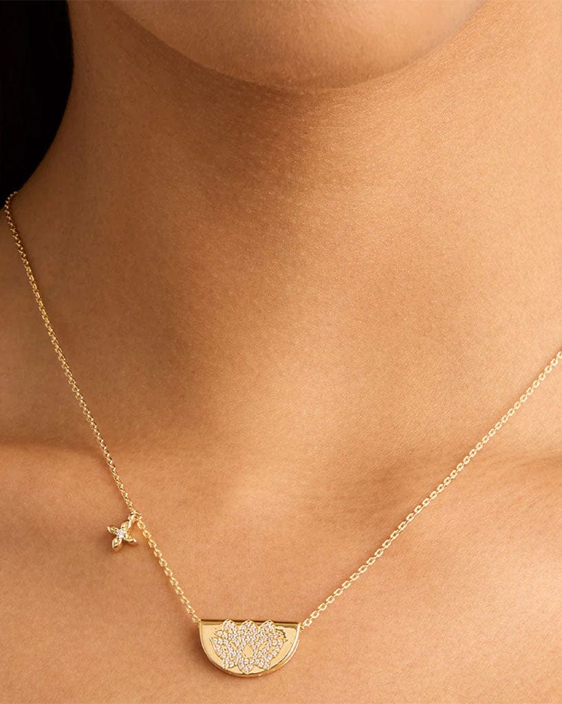 By Charlotte Gold Live In Light Lotus Necklace