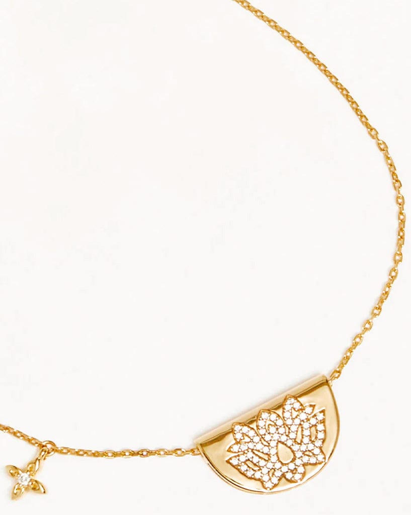 By Charlotte Gold Live In Light Lotus Necklace