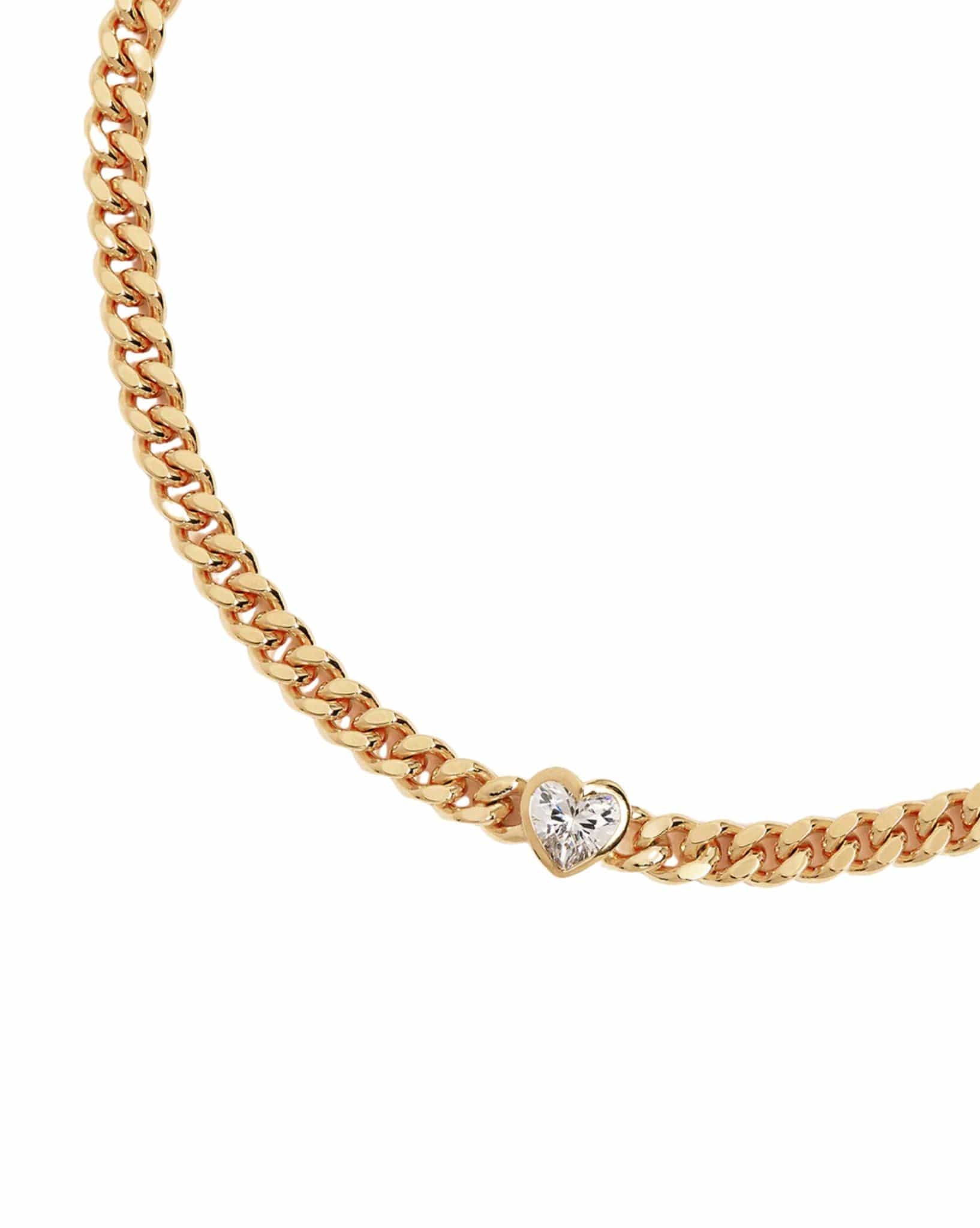 By Charlotte Gold Radiant Heart Engravable Curb Bracelet