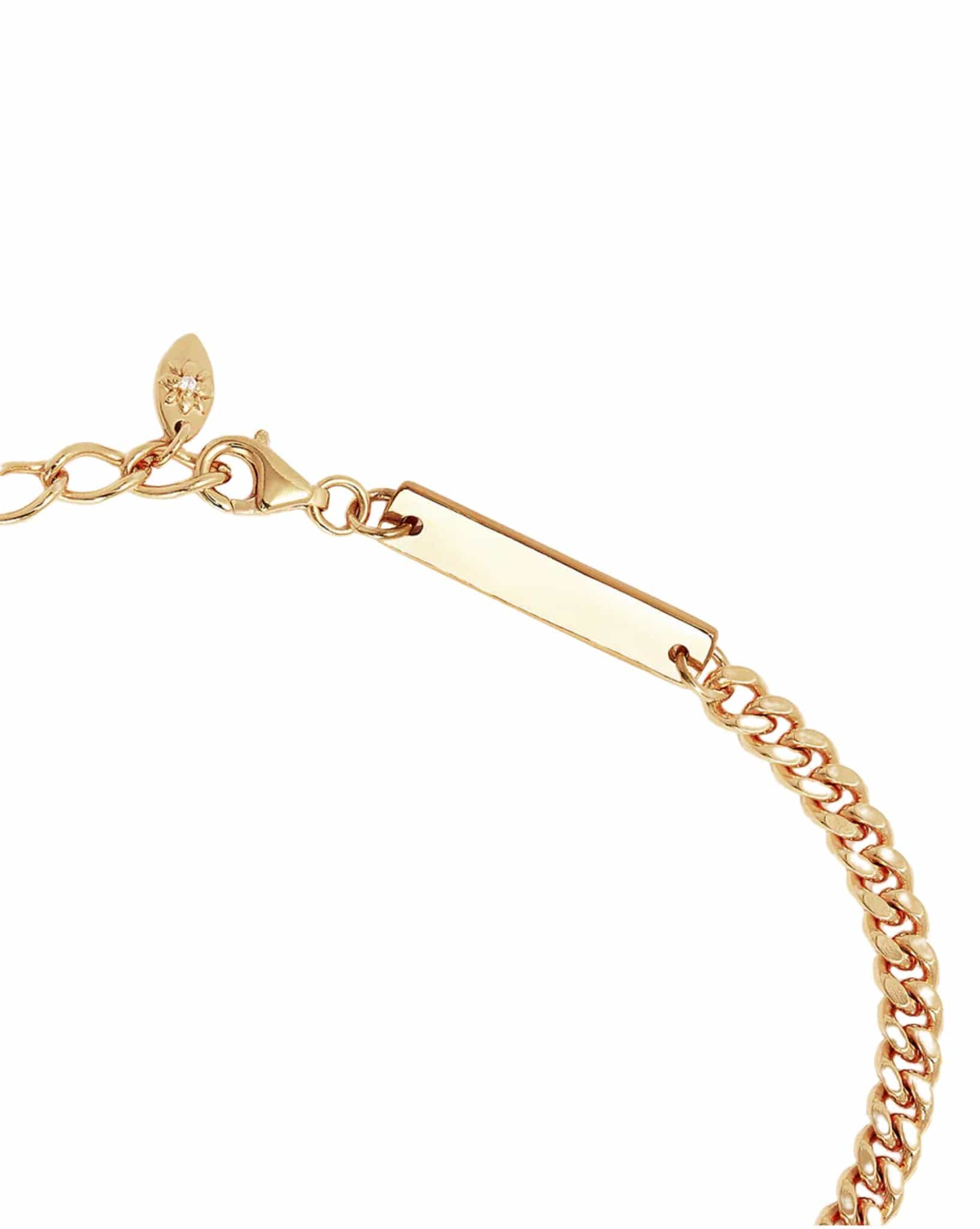 By Charlotte Gold Radiant Heart Engravable Curb Bracelet