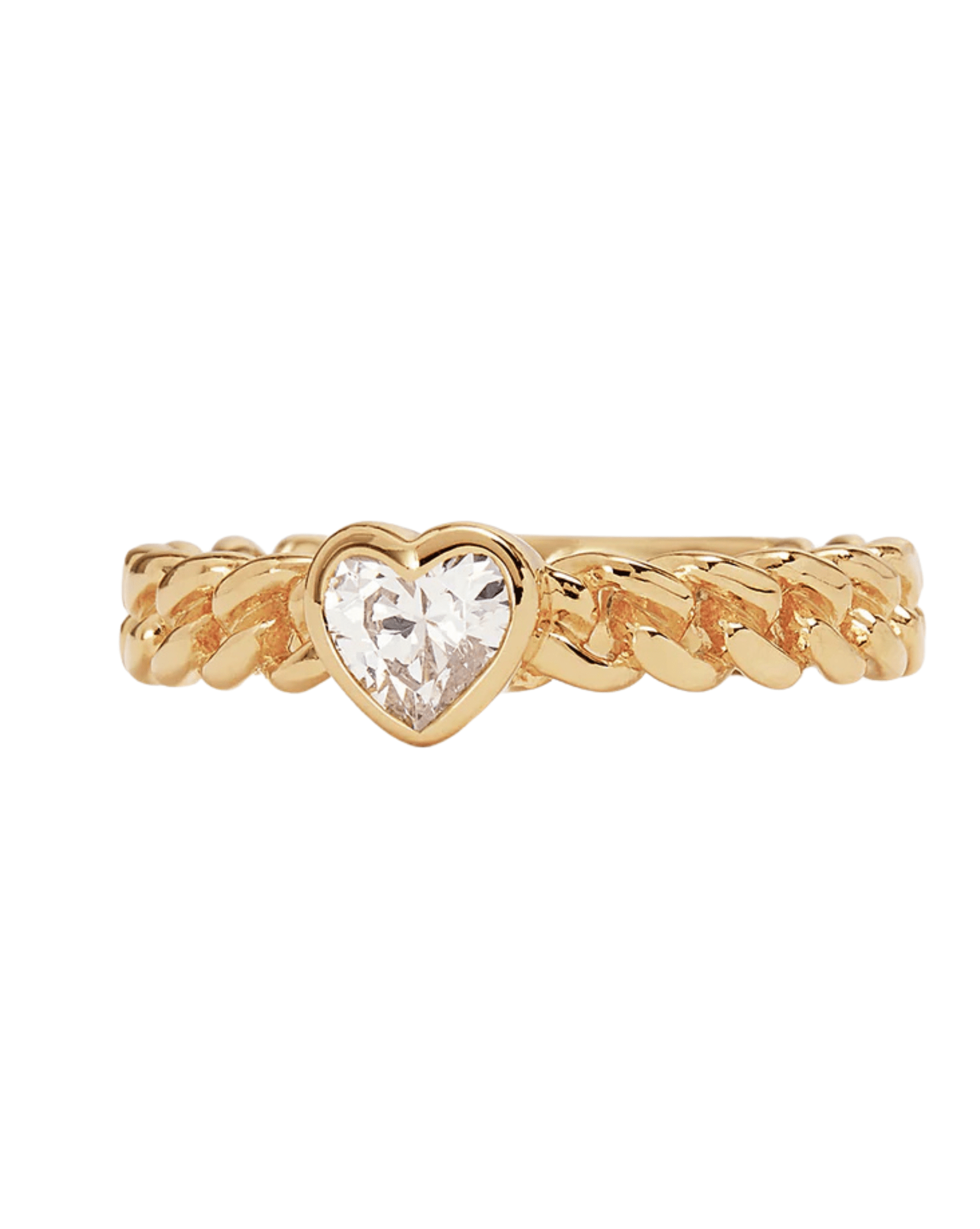 By Charlotte Gold Radiant Heart Engravable Ring