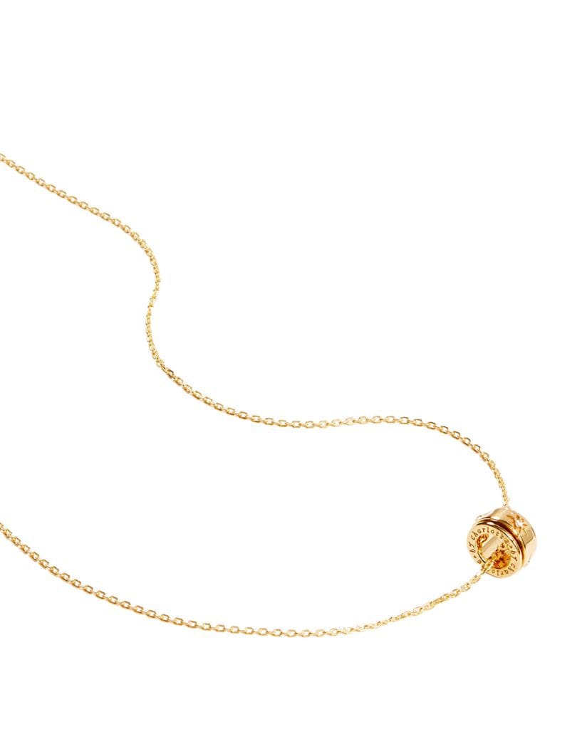 By Charlotte Gold Vermeil I Am Loved Spinning Meditation Necklace