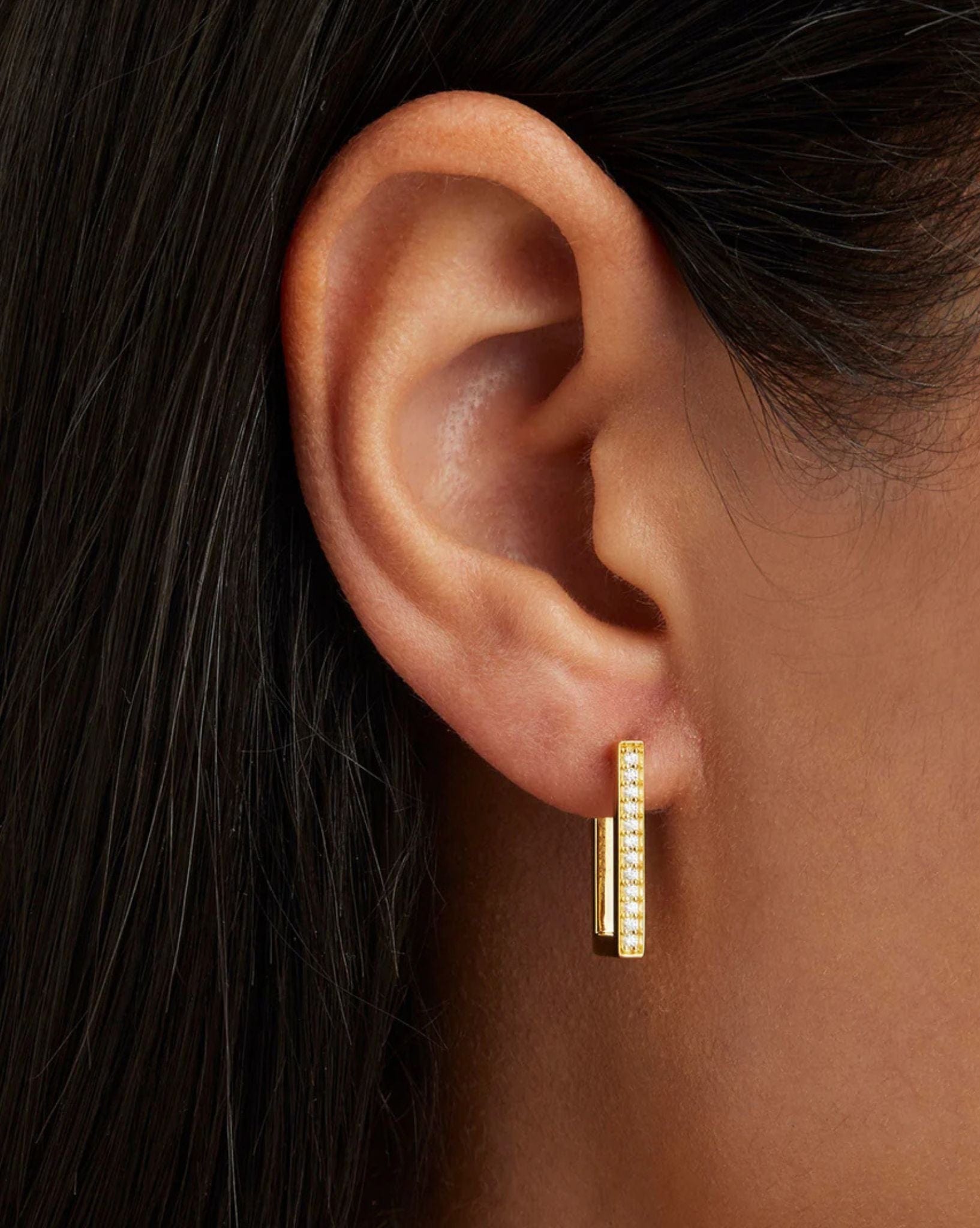 By Charlotte Gold With Love Hoops Earrings