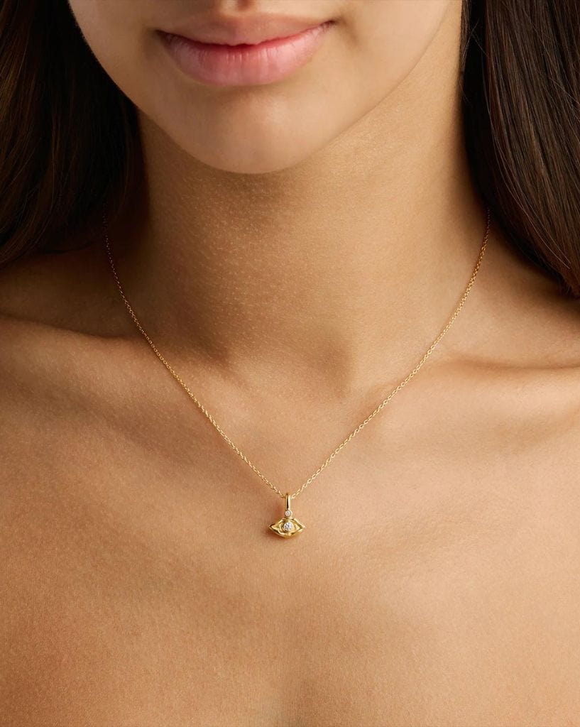 By Charlotte I Am Protected Necklace - Gold