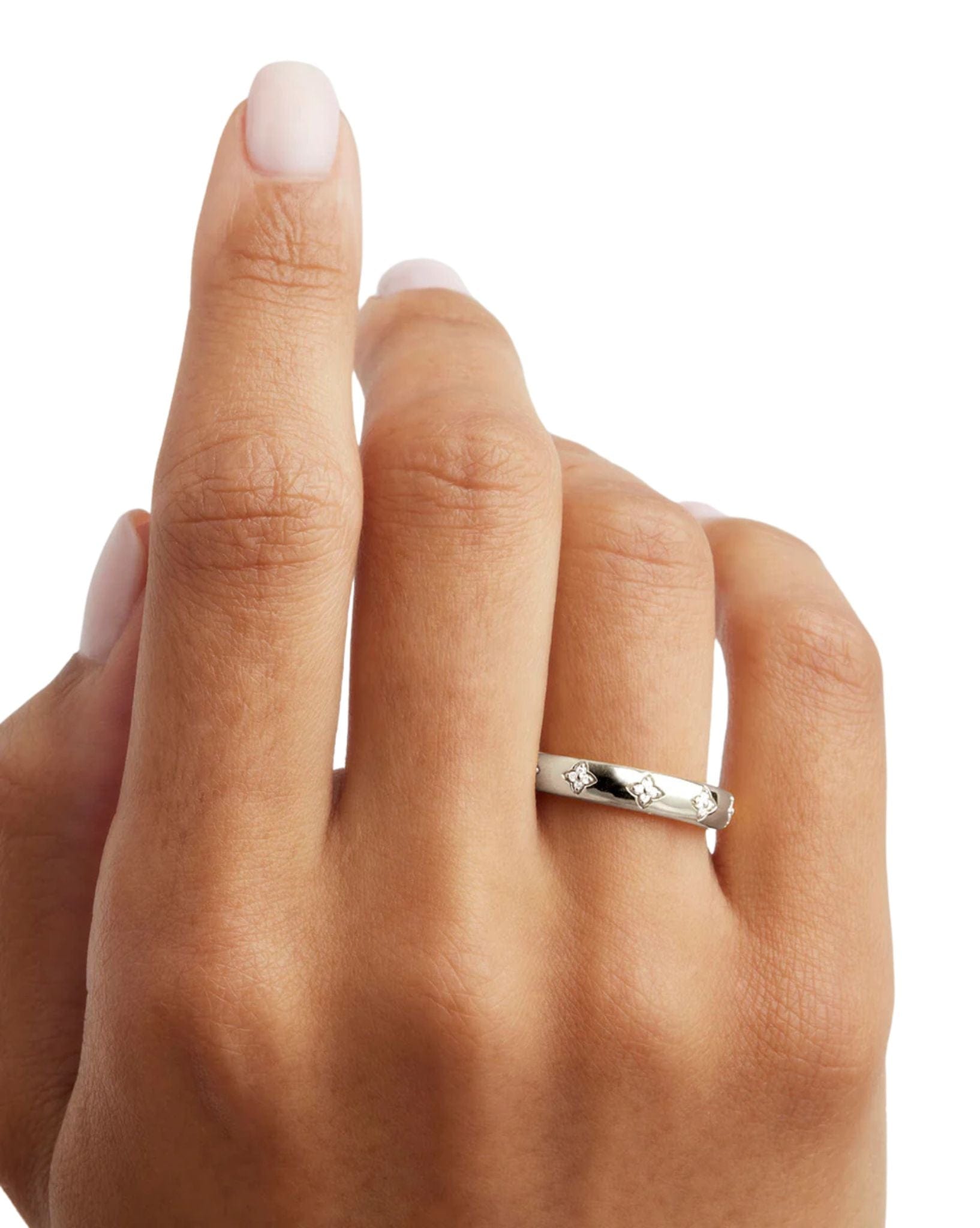 By Charlotte Silver Bloom With You Lotus Ring