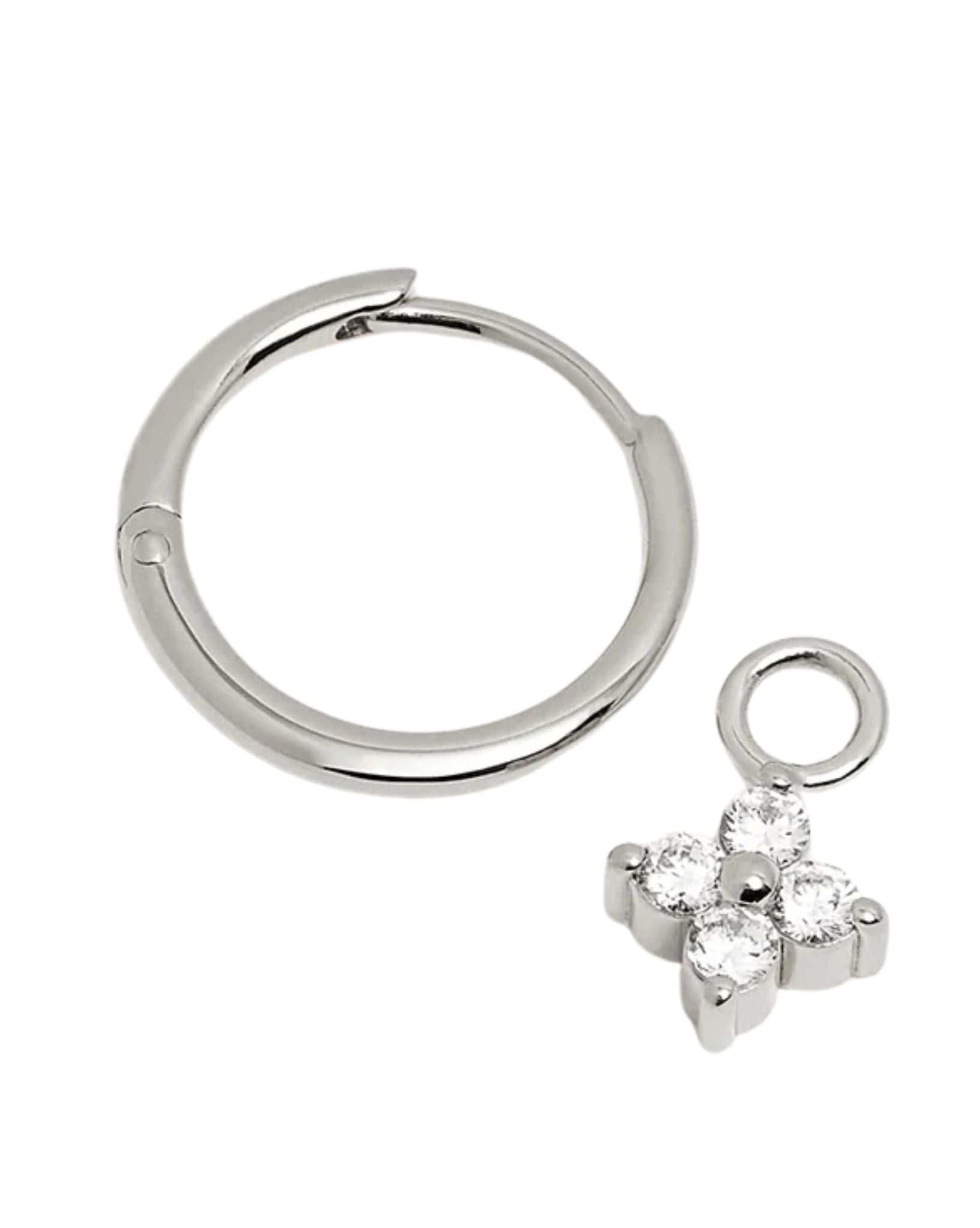 By Charlotte Silver Crystal Bloom Hoops