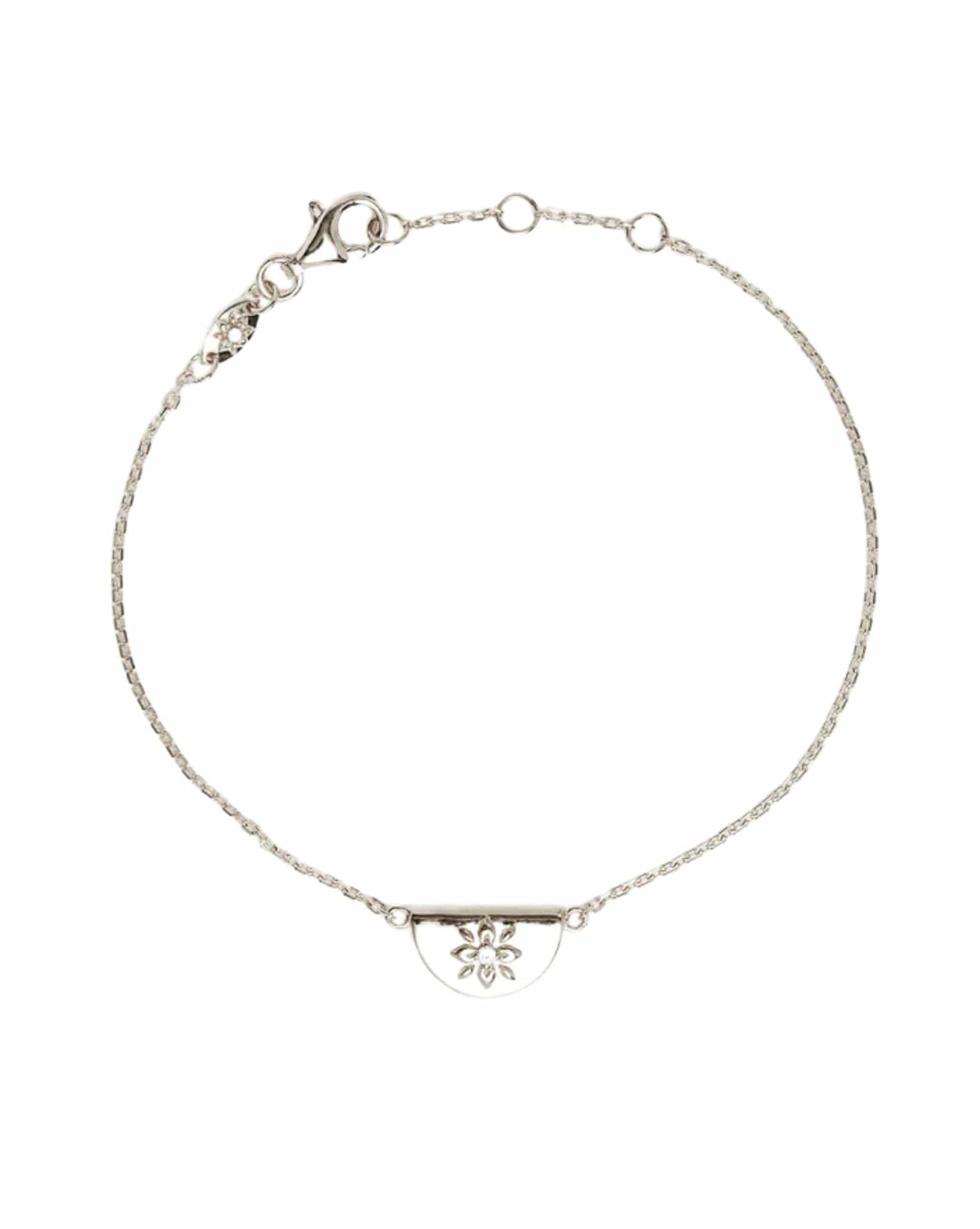 By Charlotte Silver Lotus Bracelet