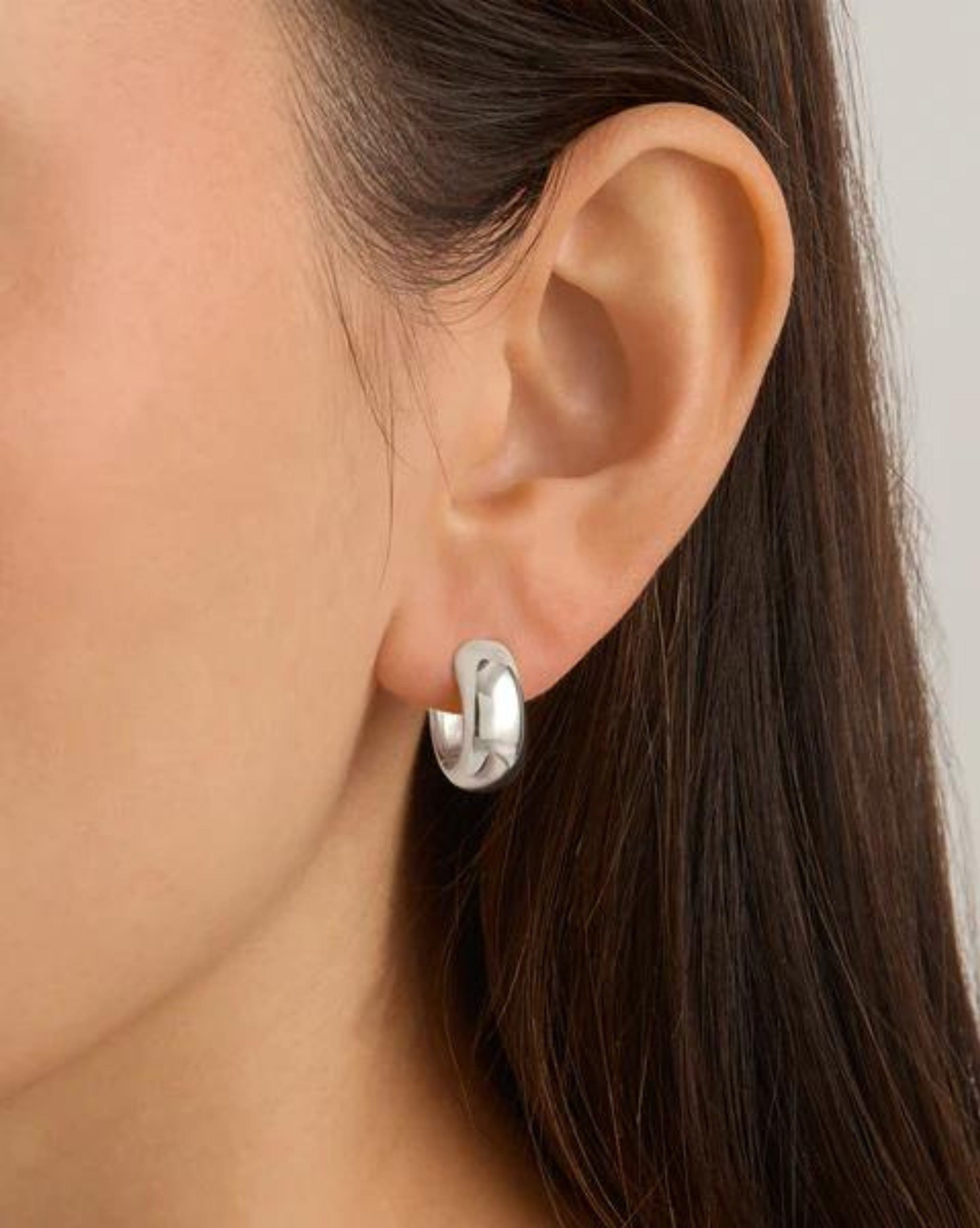 By Charlotte Sterling Silver Bold Small Hoops