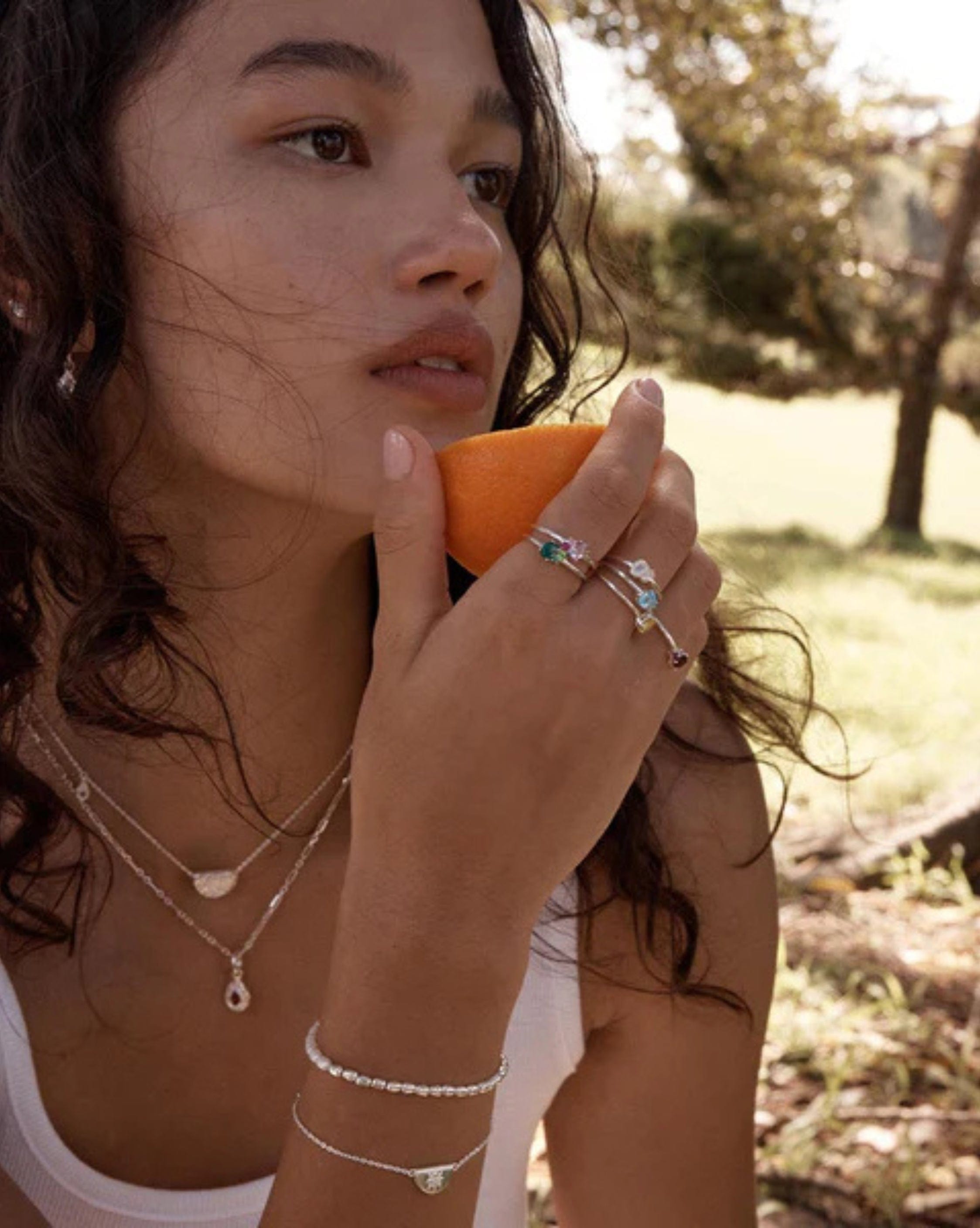 By Charlotte Sterling Silver Kindred Birthstone Ring - October