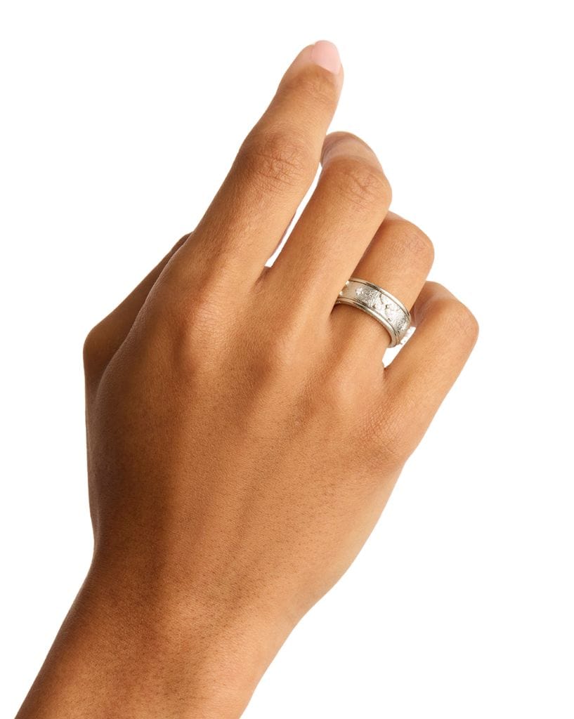 By Charlotte Sterling Silver No Rain, No Flowers Spinning Meditation Ring