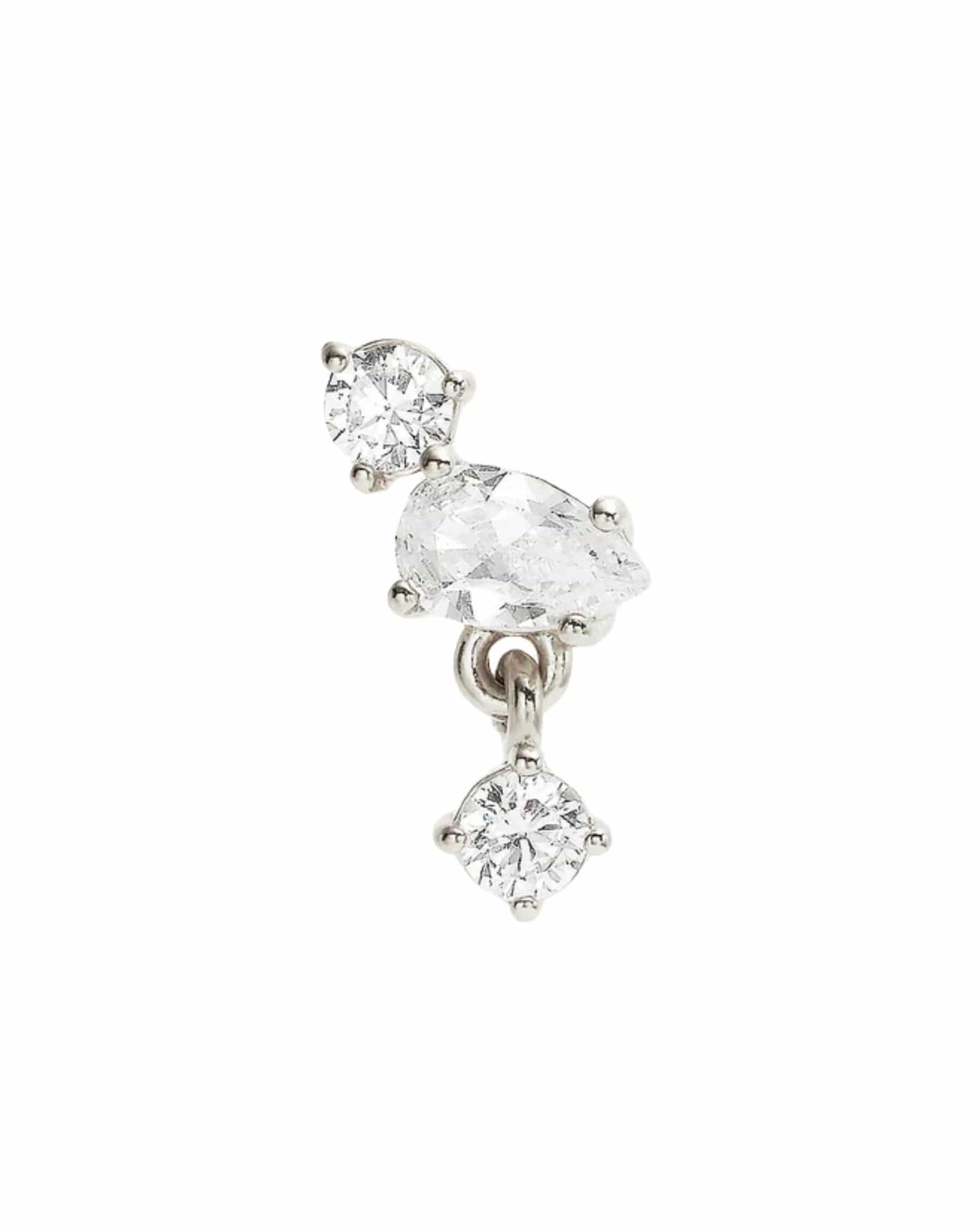 By Charlotte Sterling Silver No Rain, No Flowers Stud Earrings