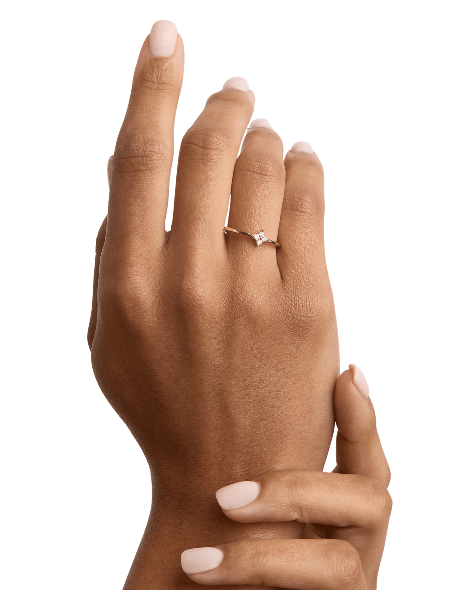 By Charlotte Womens Gold Crystal Bloom Ring