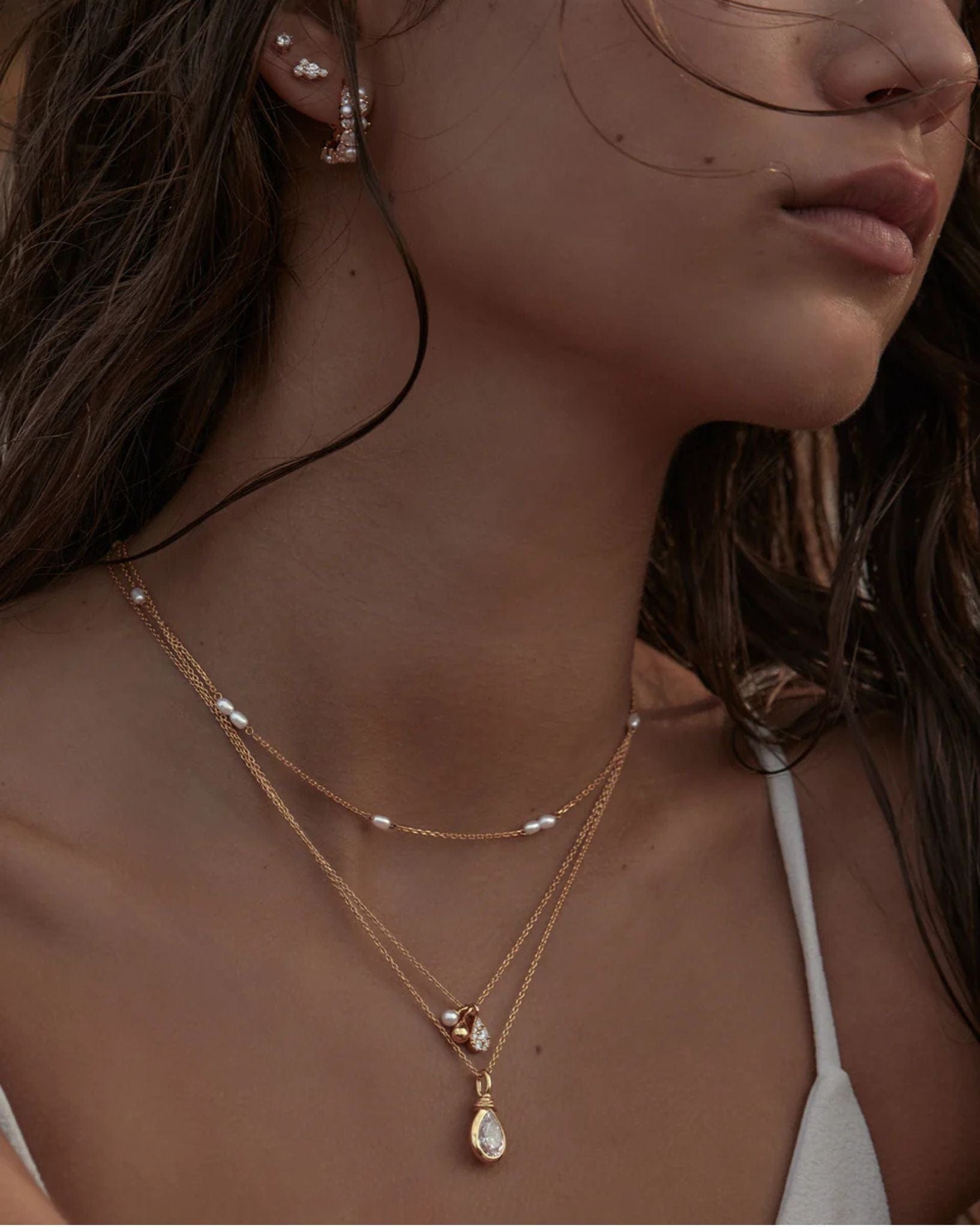 By Charlotte Womens Gold Ocean Mist Necklace