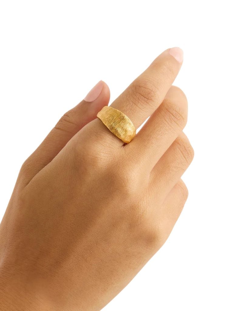 By Charlotte Woven Light Ring - Gold
