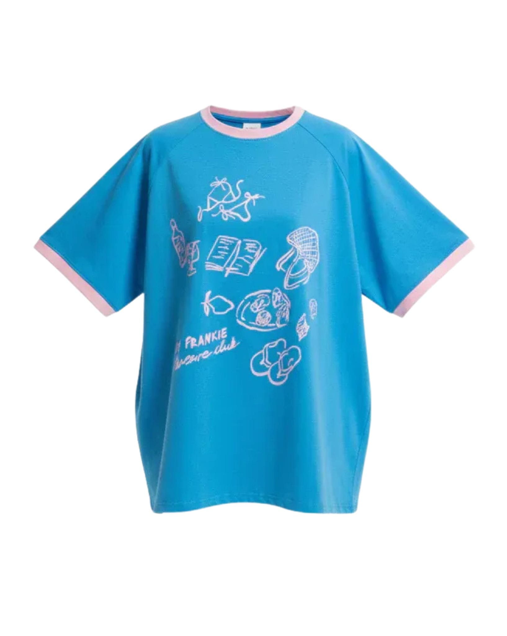 By Frankie Blue/Pink Leisure Club T-shirt