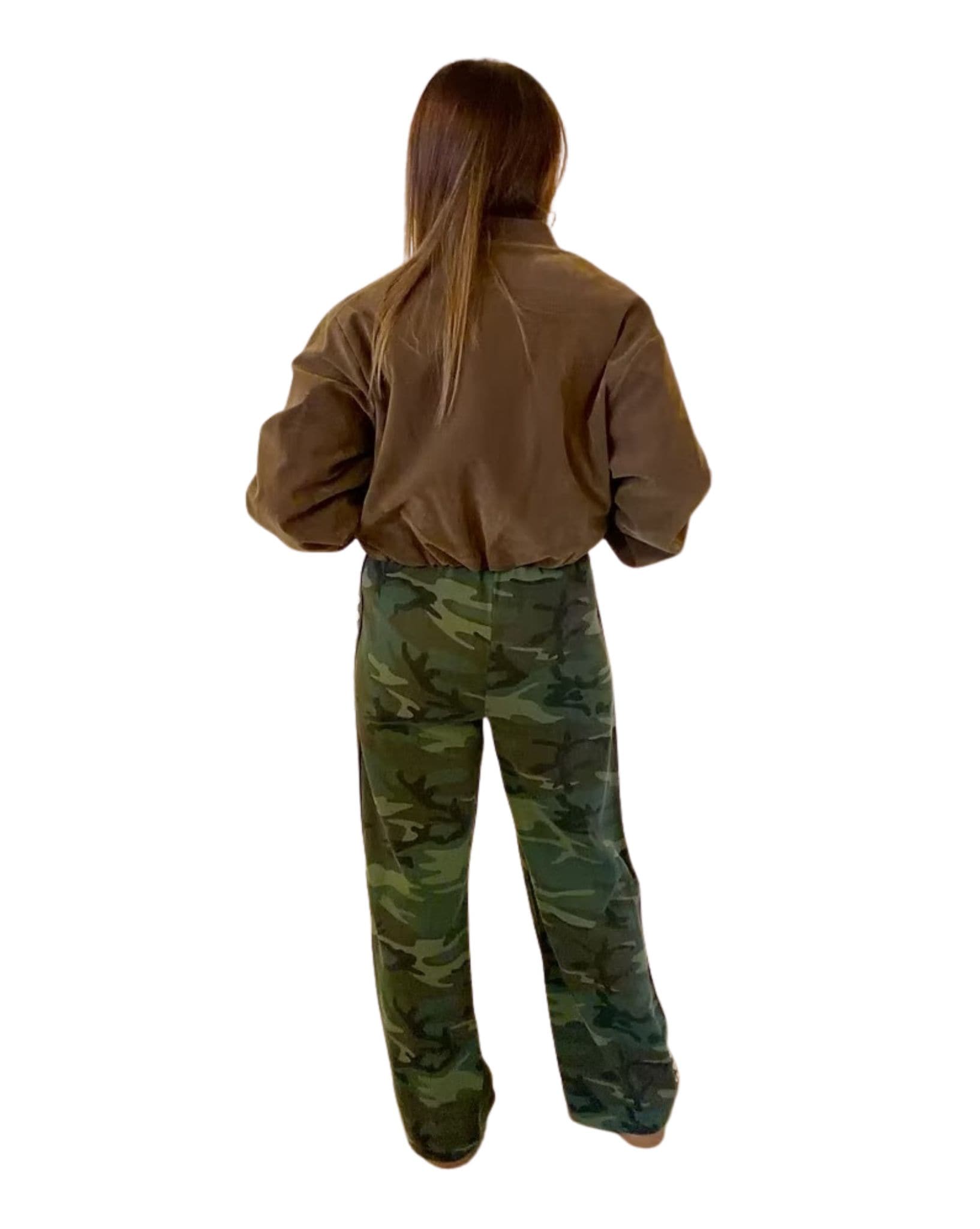 By Frankie Camo Brown Hearts Pants