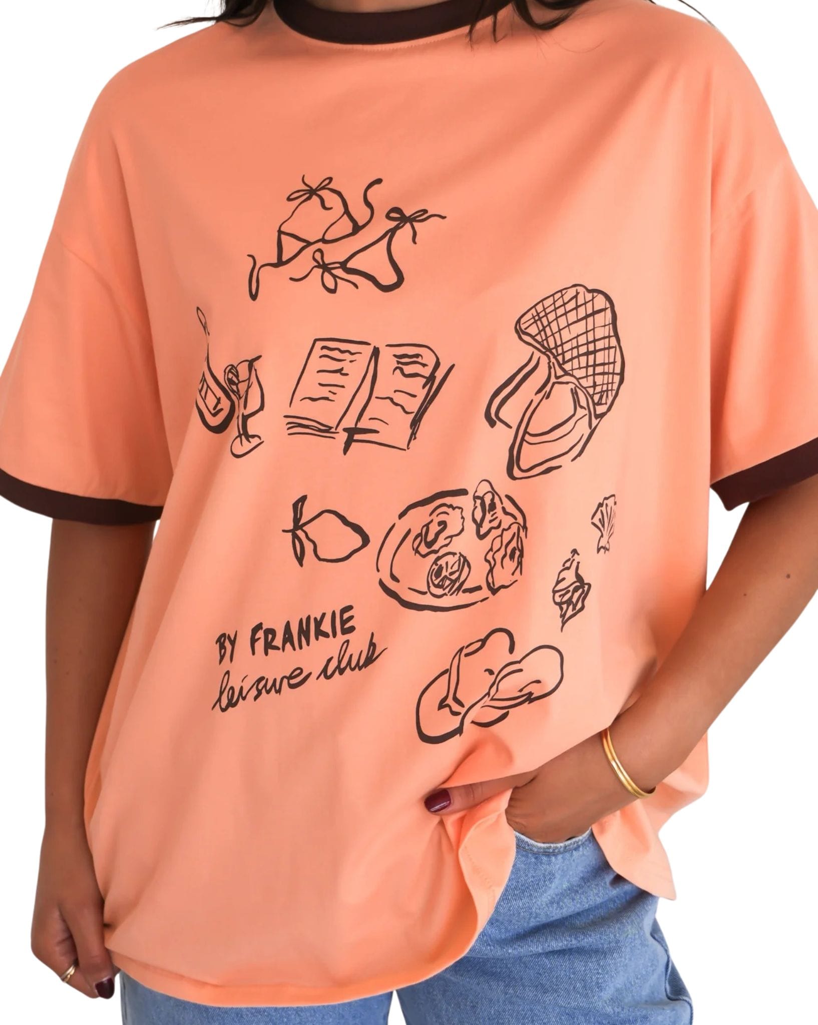 By Frankie Peach/Chocolate Leisure Club T-shirt