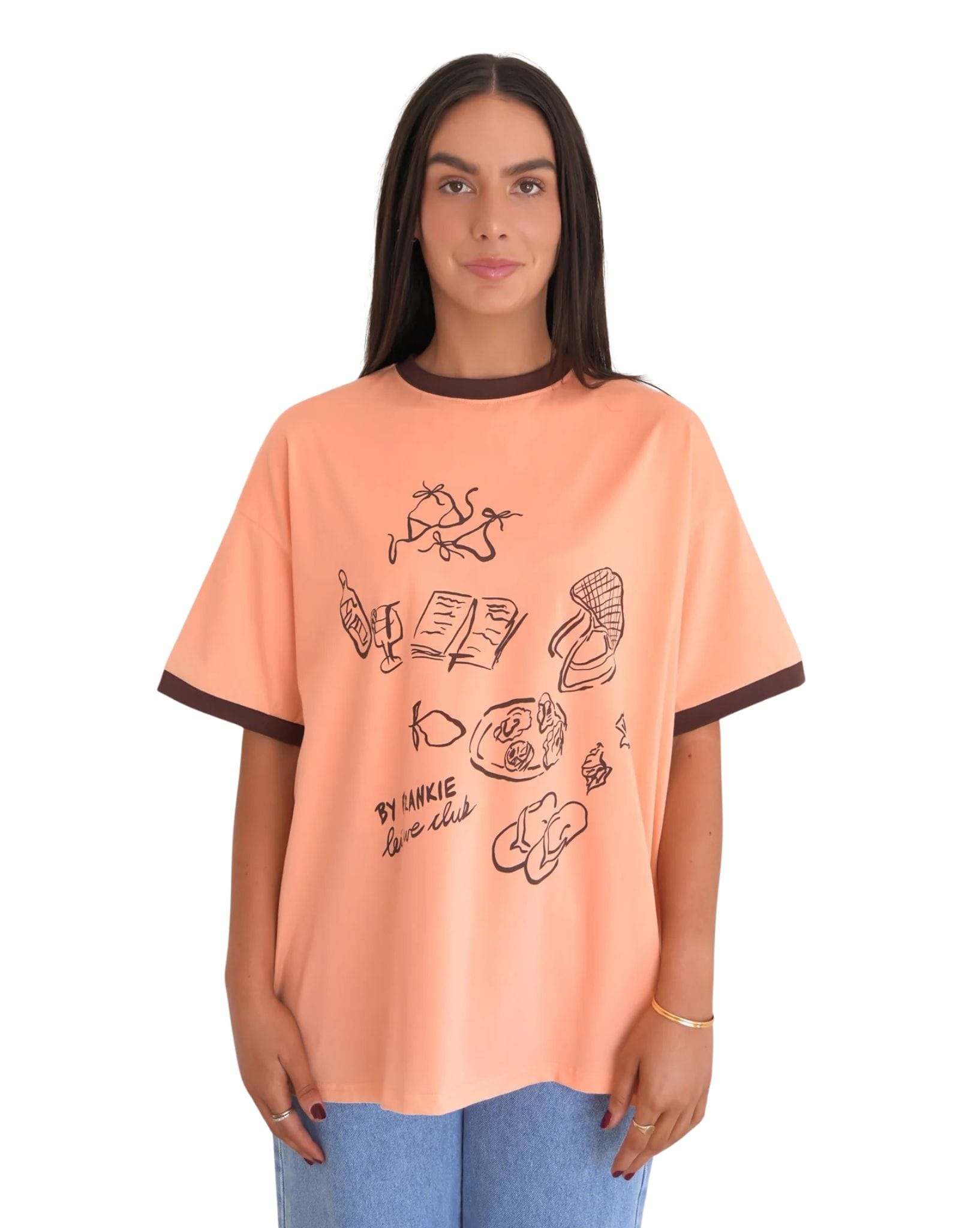 By Frankie Peach/Chocolate Leisure Club T-shirt