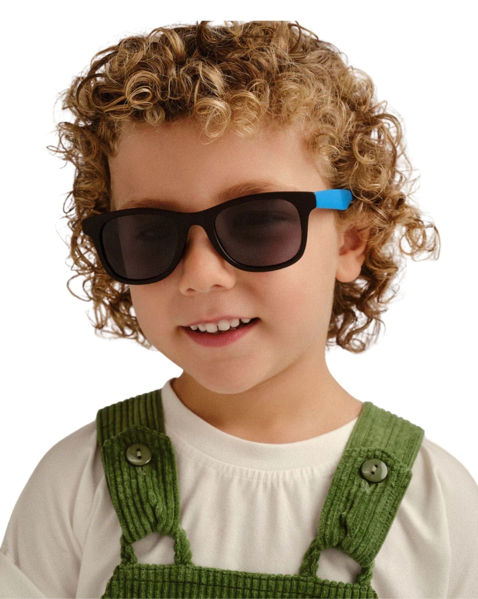Cancer Council Boys Caribou Flexi Sunglasses - Matte Black Neon