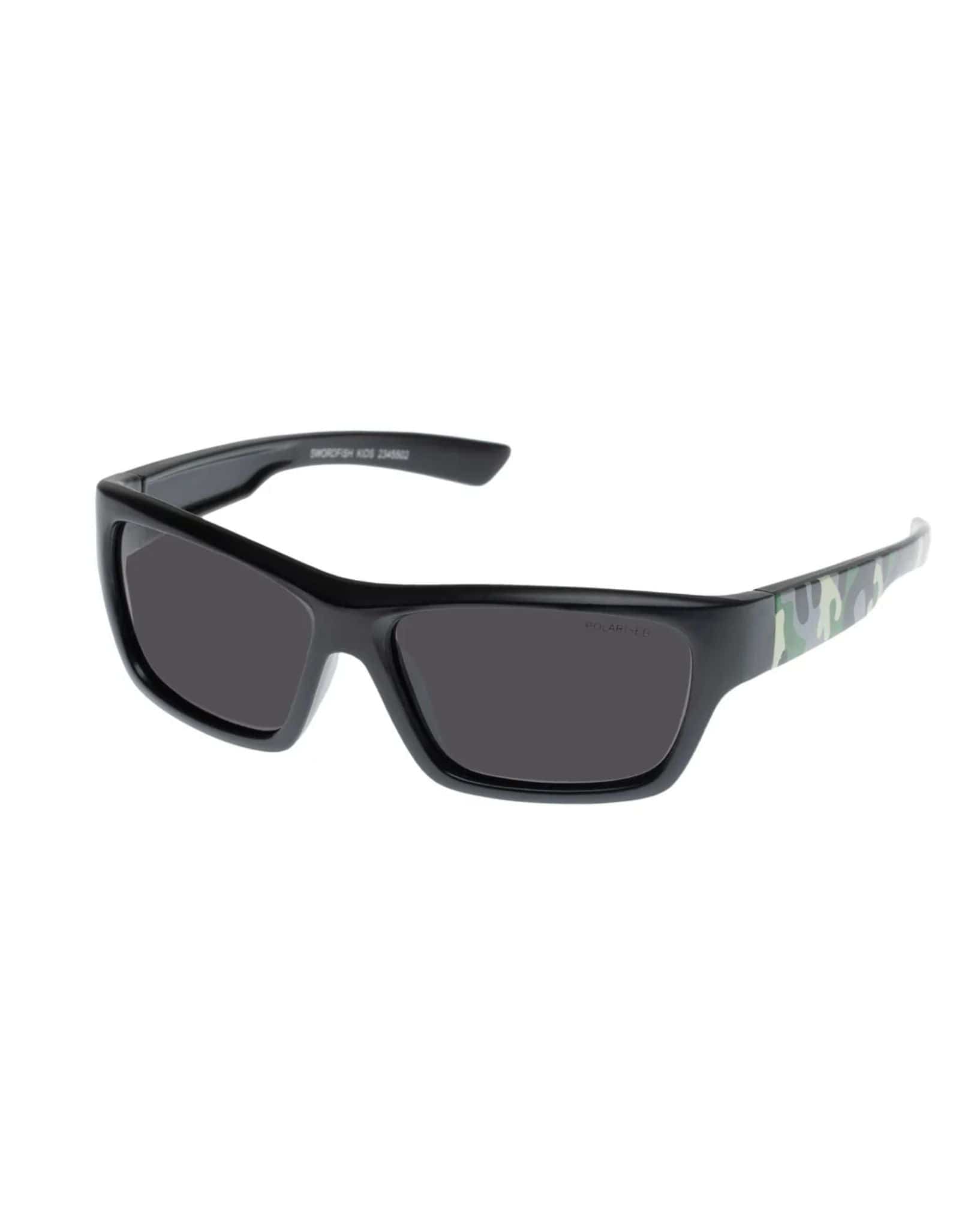 Cancer Council Swordfish Kids Sunglasses - Black Camo